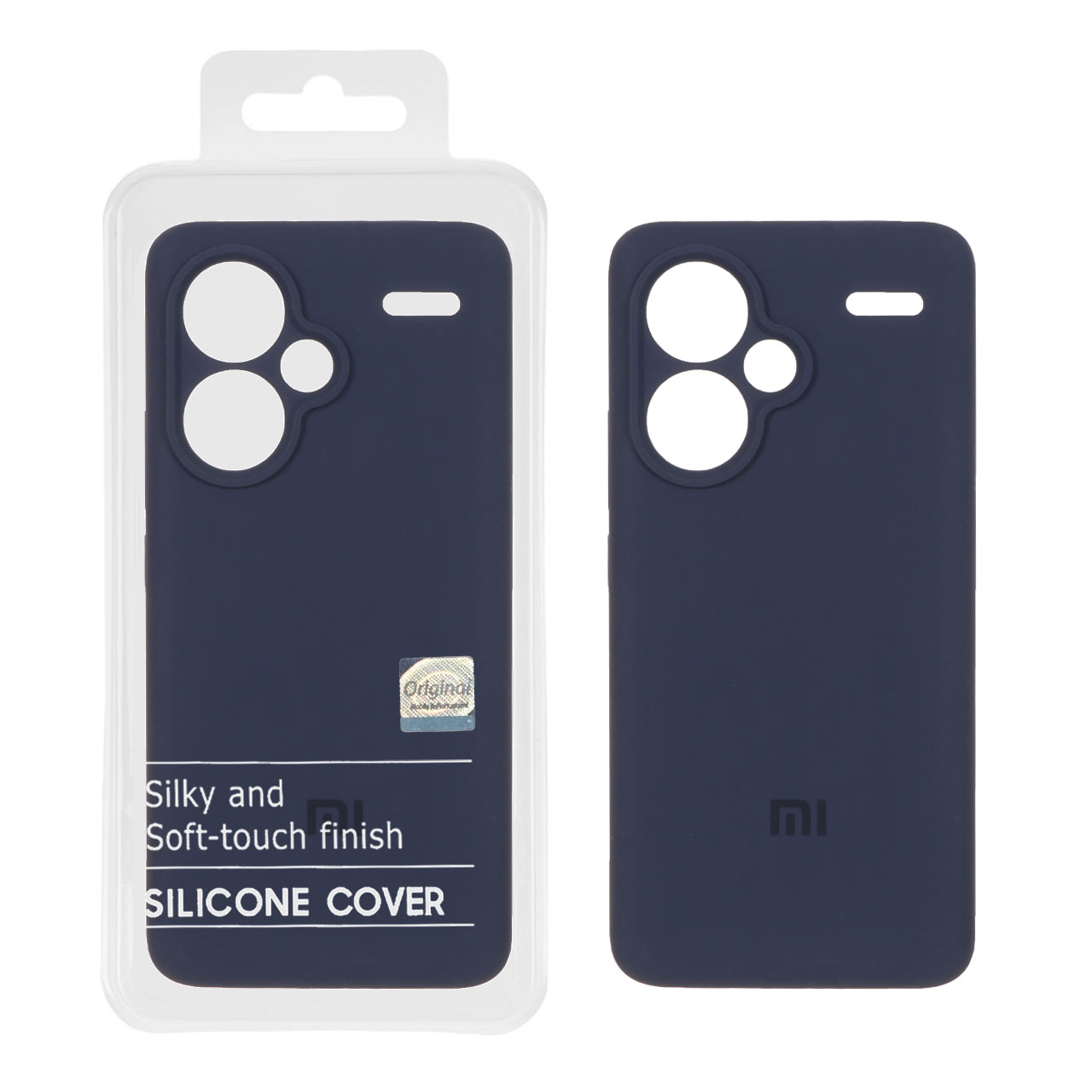 1348186 قاب سیلیکونی پاک کنی اورجینال Master Quality مدل Xiaomi Redmi Note 13 Pro Plus 5G - سرمه ای (پک دار) - تصویر 1