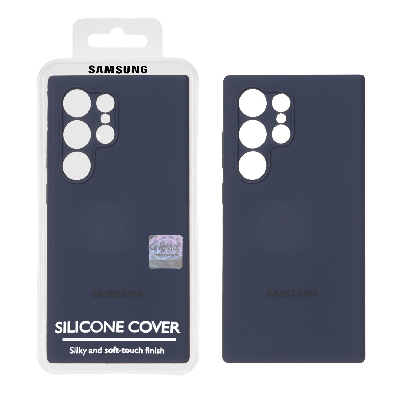 1348318 قاب سیلیکونی پاک کنی اورجینال Master Quality مدل Samsung Galaxy S24 Ultra - سرمه ای (پک دار) - تصویر 1