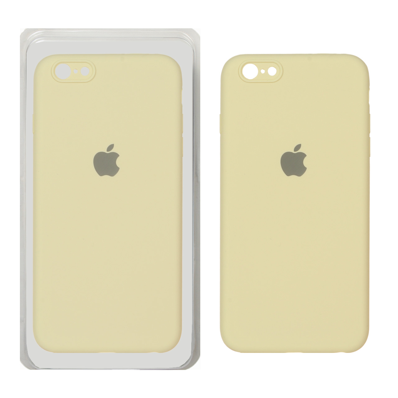 1360630 قاب سیلیکونی پاک کنی محافظ لنزدار اورجینال Apple iPhone 6 Plus / iPhone 6s Plus - لیمویی (پک دار) - تصویر 1