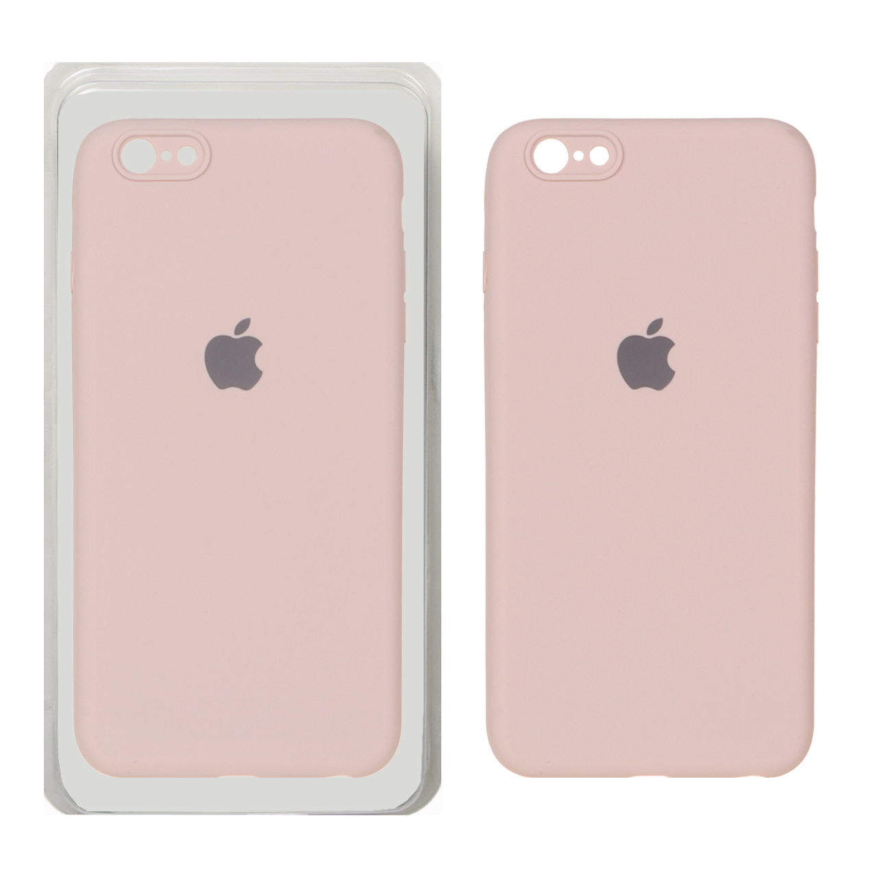 1360634 قاب سیلیکونی پاک کنی محافظ لنزدار اورجینال Apple iPhone 6 Plus / iPhone 6s Plus - صورتی چرک (پک دار) - تصویر 1