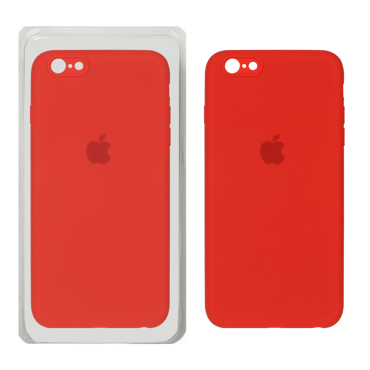 1360644 قاب سیلیکونی پاک کنی محافظ لنزدار اورجینال Apple iPhone 6 Plus / iPhone 6s Plus - قرمز (پک دار) - تصویر 1