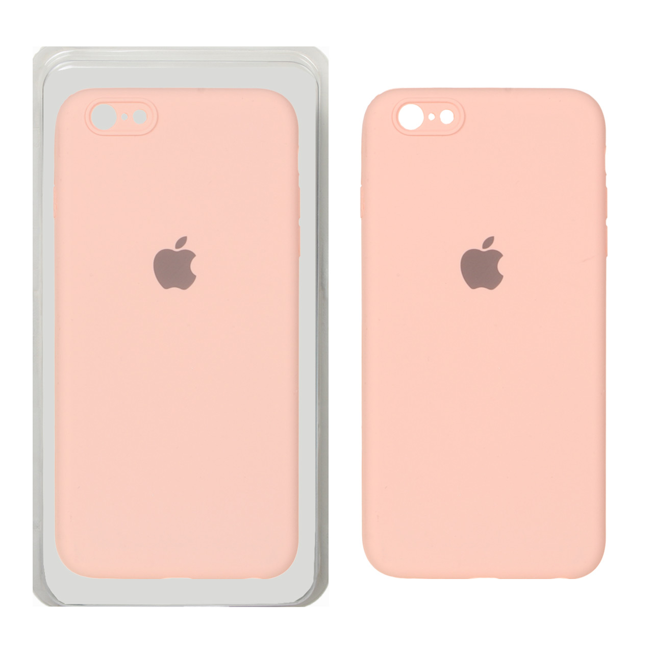 1360666 قاب سیلیکونی پاک کنی محافظ لنزدار اورجینال Apple iPhone 6 Plus / iPhone 6s Plus - گلبهی (پک دار) - تصویر 1