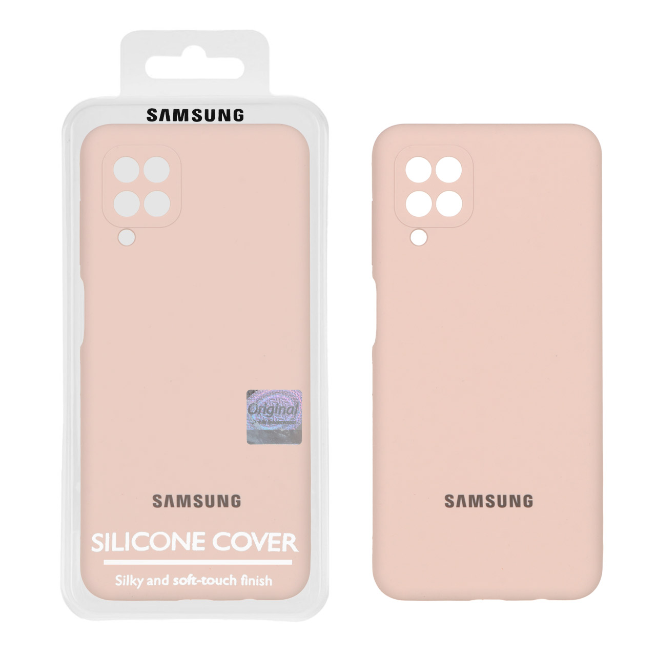1362676 قاب سیلیکونی پاک کنی اورجینال Master Quality مدل Samsung Galaxy A12 / M12 / F12 - کرم نارنجی (پک دار) - تصویر 1