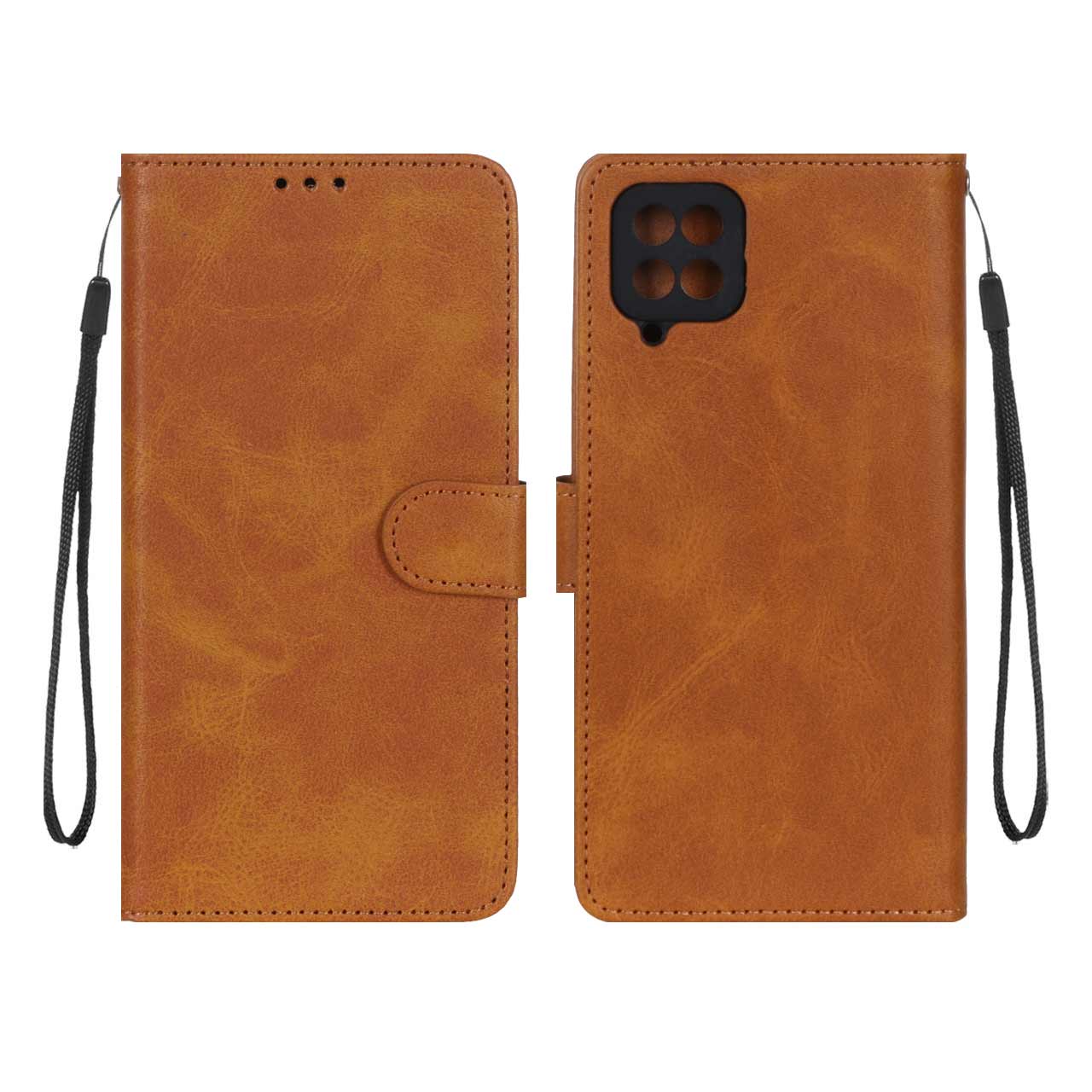 1365872 کیف موبایل مگنتی درجه یک MNC مدل Samsung Galaxy A12 / M12 / F12 - عسلی - تصویر 1