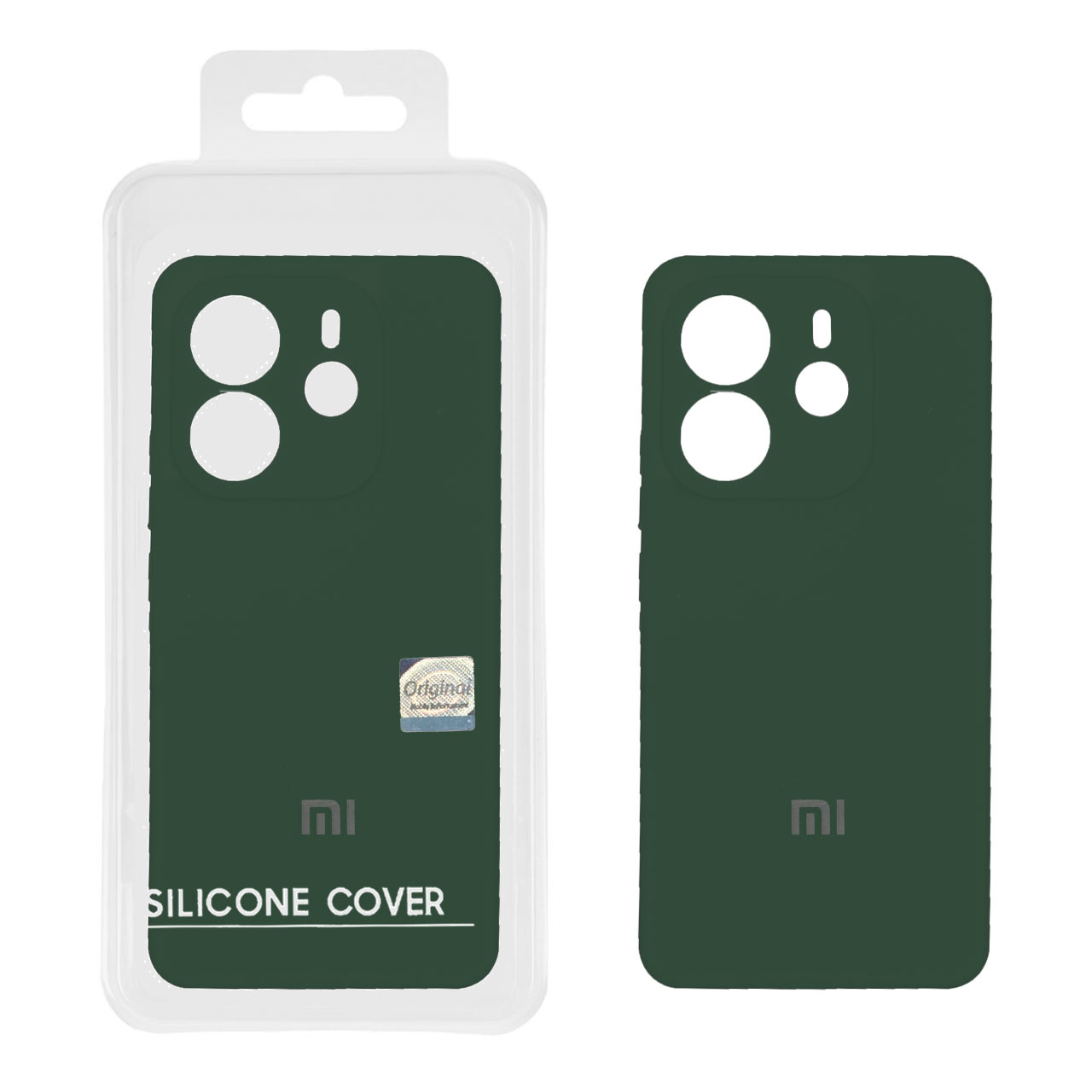 1368064 قاب سیلیکونی پاک کنی اورجینال Master Quality مدل Xiaomi Redmi Note 14 4G - سبز تیره (پک دار) - تصویر 1