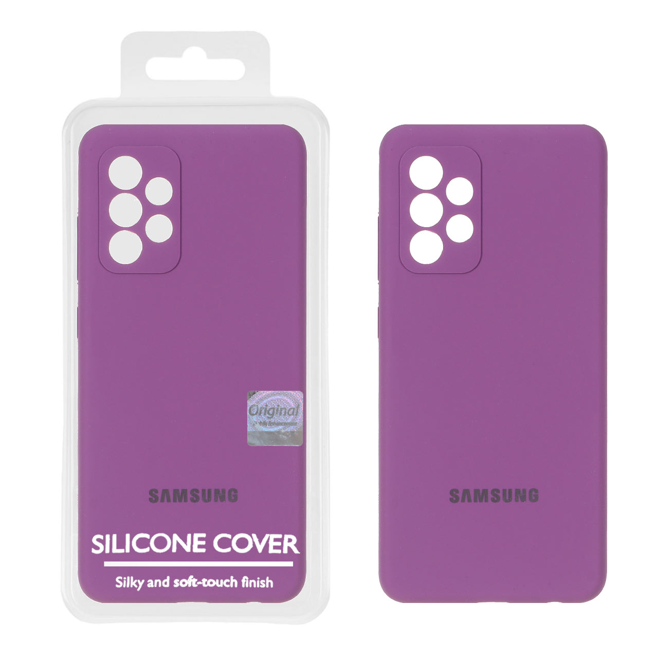 1369130 قاب سیلیکونی پاک کنی اورجینال Master Quality مدل Samsung Galaxy A52 / A52s - ارغوانی (پک دار) - تصویر 1