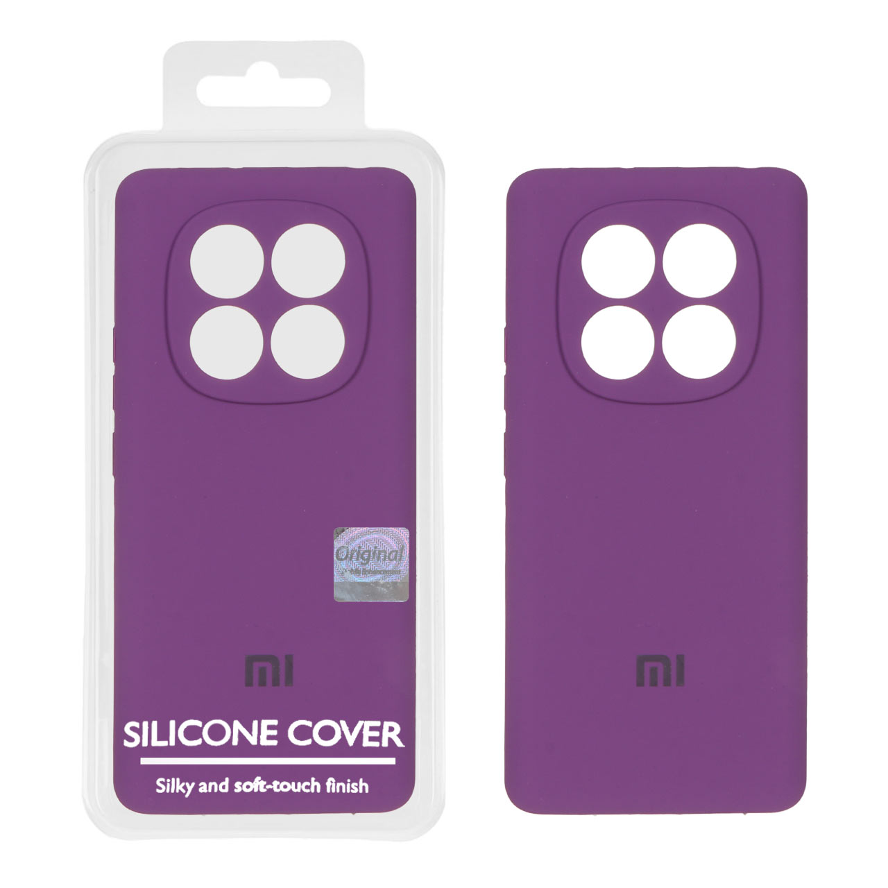 1372236 قاب سیلیکونی پاک کنی اورجینال Master Quality مدل Xiaomi Redmi Note 14 Pro 4G - ارغوانی (پک دار) - تصویر 1