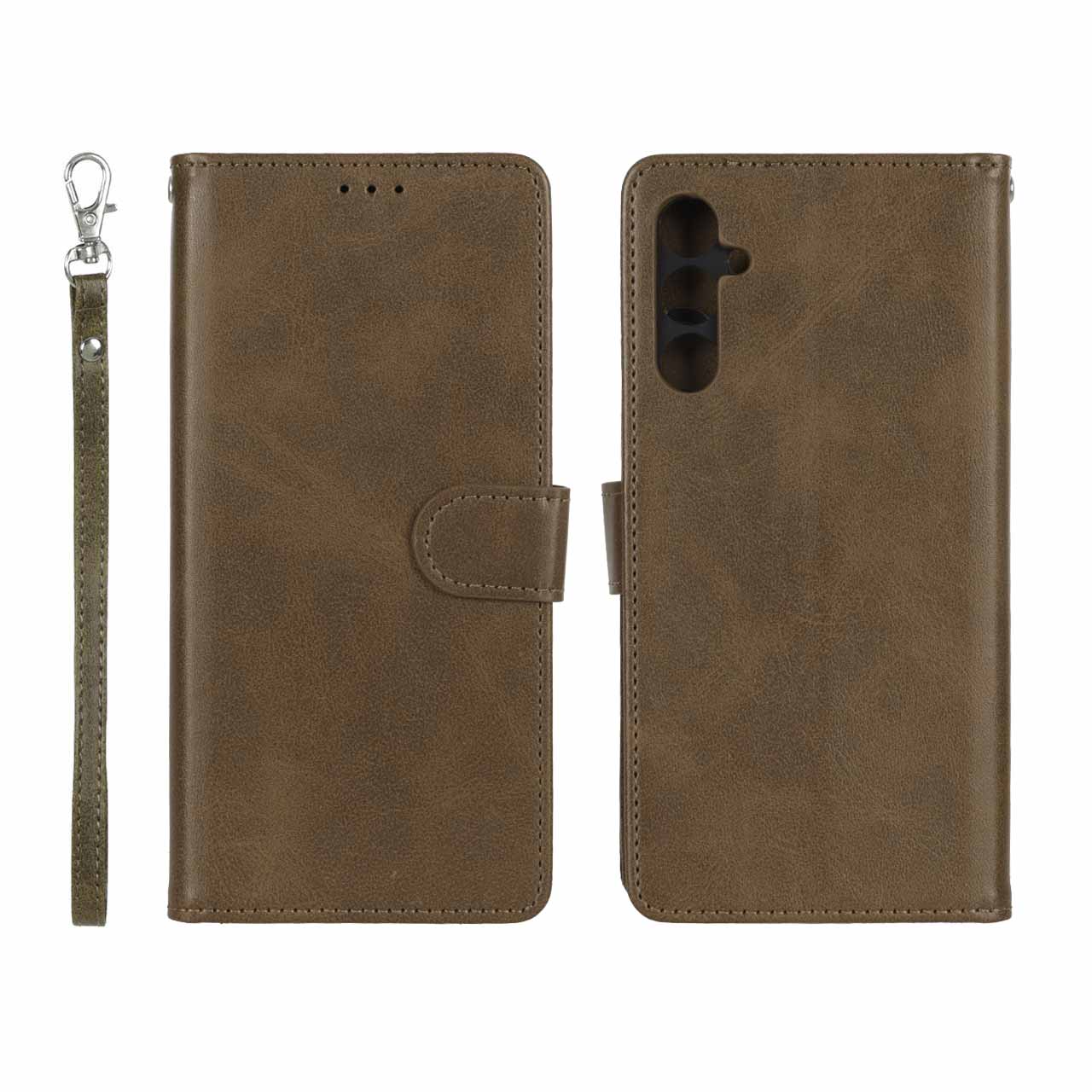 1373734 کیف موبایل مگنتی درجه یک MNC مدل Samsung Galaxy A24 - سبز زیتونی - تصویر 1