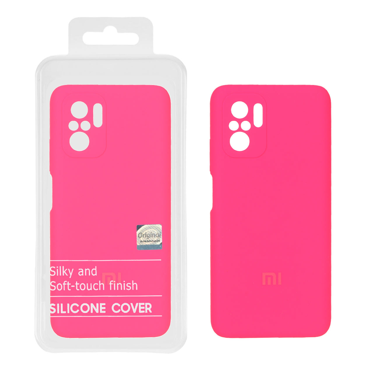 1380162 قاب سیلیکونی پاک کنی اورجینال Master Quality مدل Xiaomi Redmi Note 10 4G / Redmi Note 10S / Poco M5S - صورتی فانتزی (پک دار) - تصویر 1