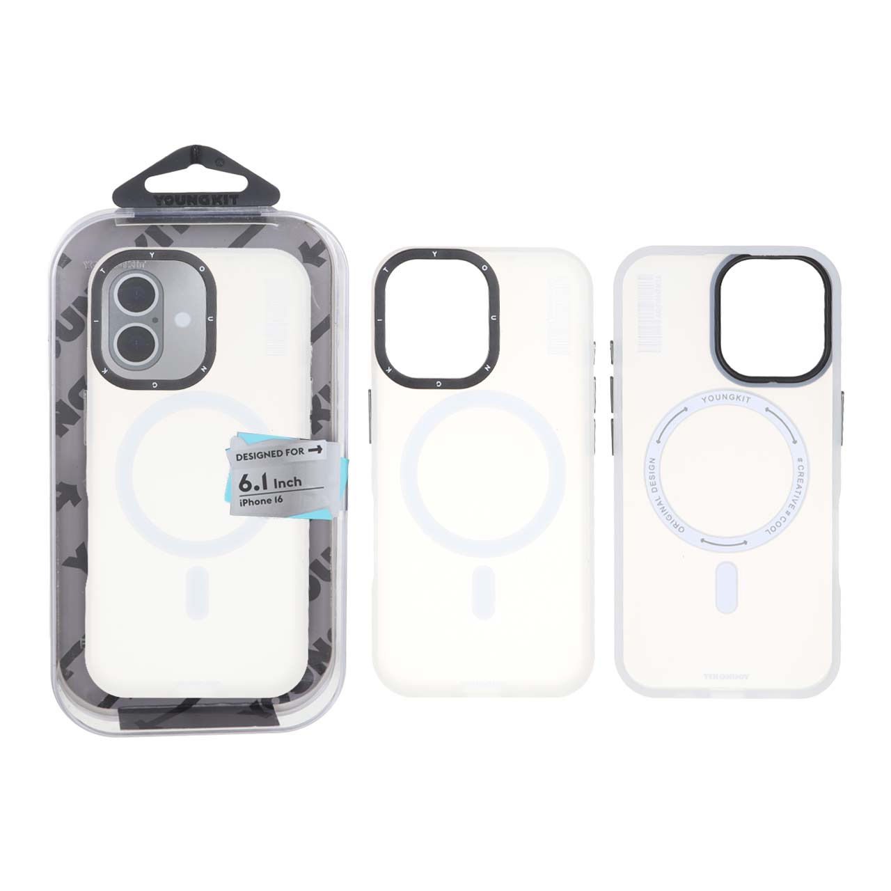 1382252 قاب اورجینال YoungKit Magsafe مدل Apple iPhone 16 - سفید (پک دار) - تصویر 1