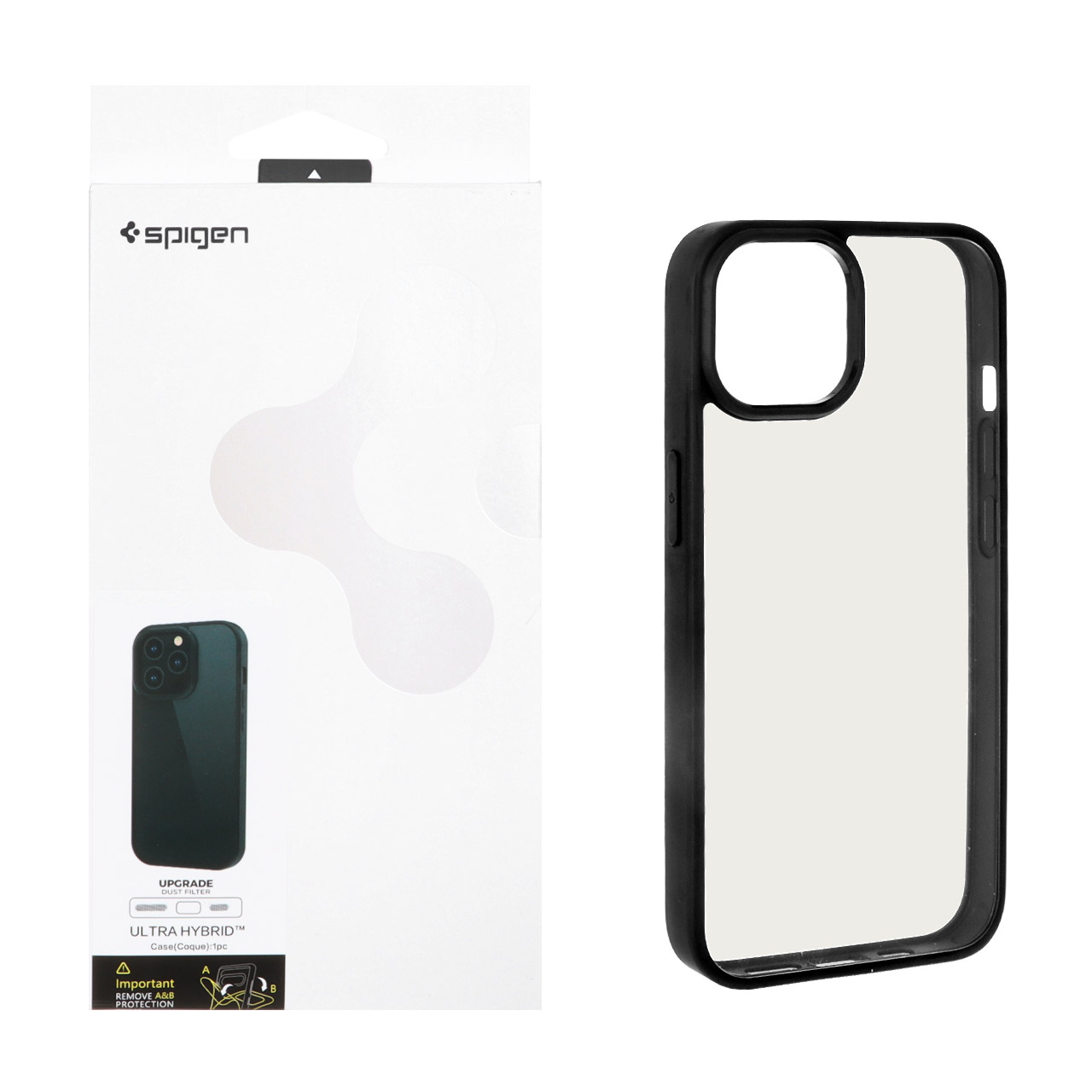 1384358 قاب اورجینال Spigen با توری اسپیکر فلزی Apple iPhone 13 / iPhone 14 - مشکی (پک دار) - تصویر 1