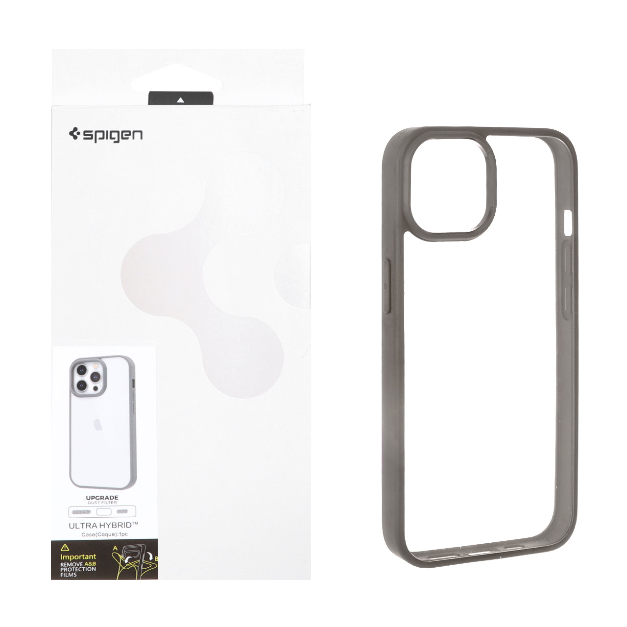 1384362 قاب اورجینال Spigen با توری اسپیکر فلزی Apple iPhone 13 / iPhone 14 - طوسی (پک دار) - تصویر 1
