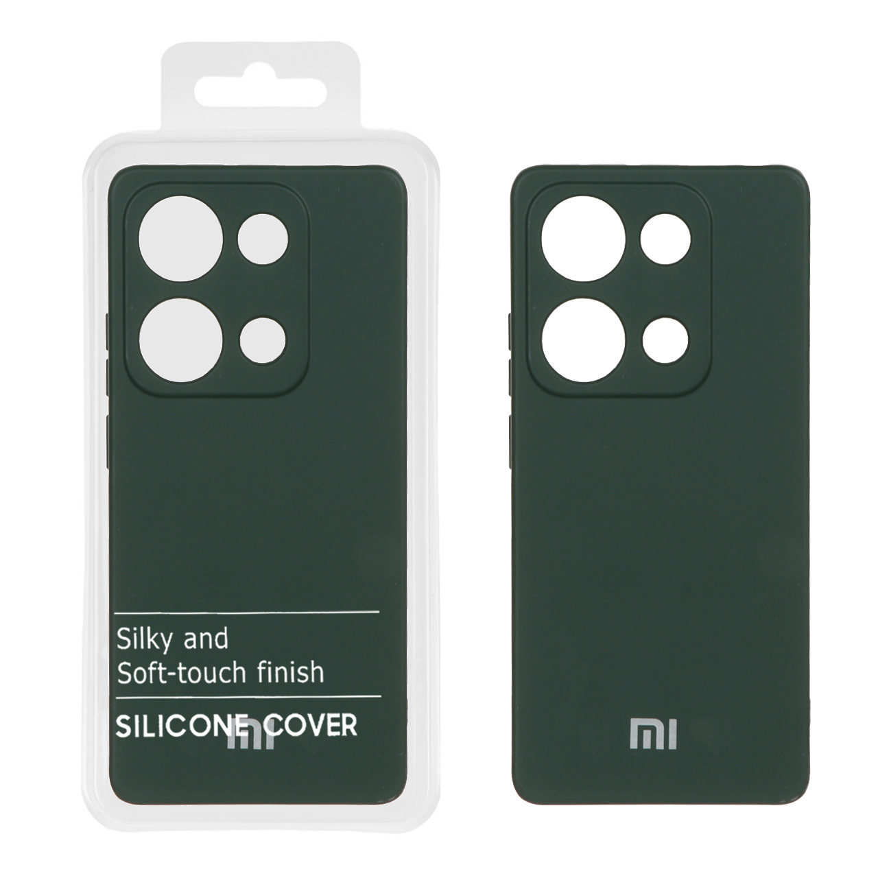 1385766 قاب نیو سیلیکون محافظ لنزدار Xiaomi Redmi Note 14S / Note 13 Pro 4G / M6 Pro 4G - RFF - سبز تیره (پک دار) - تصویر 1