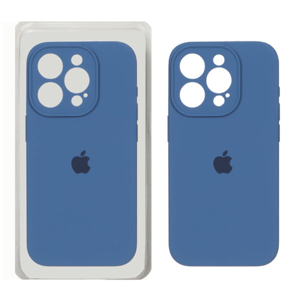 قاب سیلیکونی پاک کنی محافظ لنزدار اورجینال Apple iPhone 15 Pro - آبی اقیانوسی (پک اصلی)