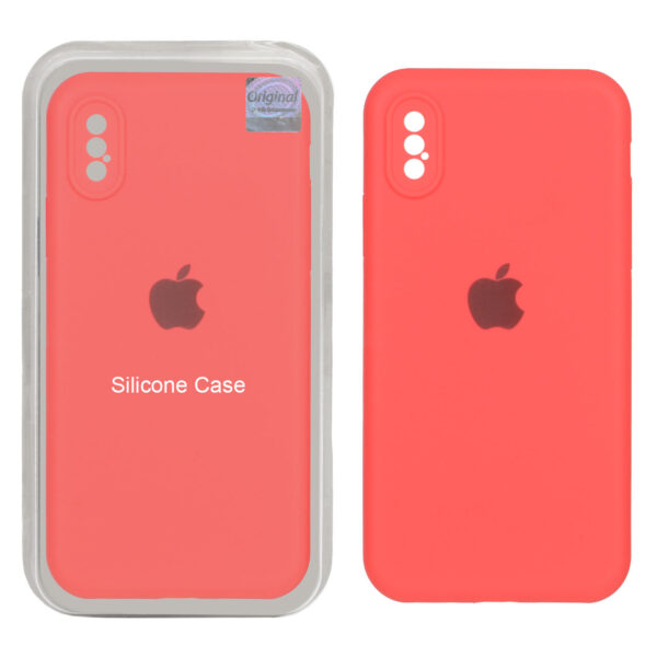 قاب سیلیکونی پاک کنی اورجینال Master Quality مدل Apple iPhone X / iPhone XS - مرجانی (پک دار)