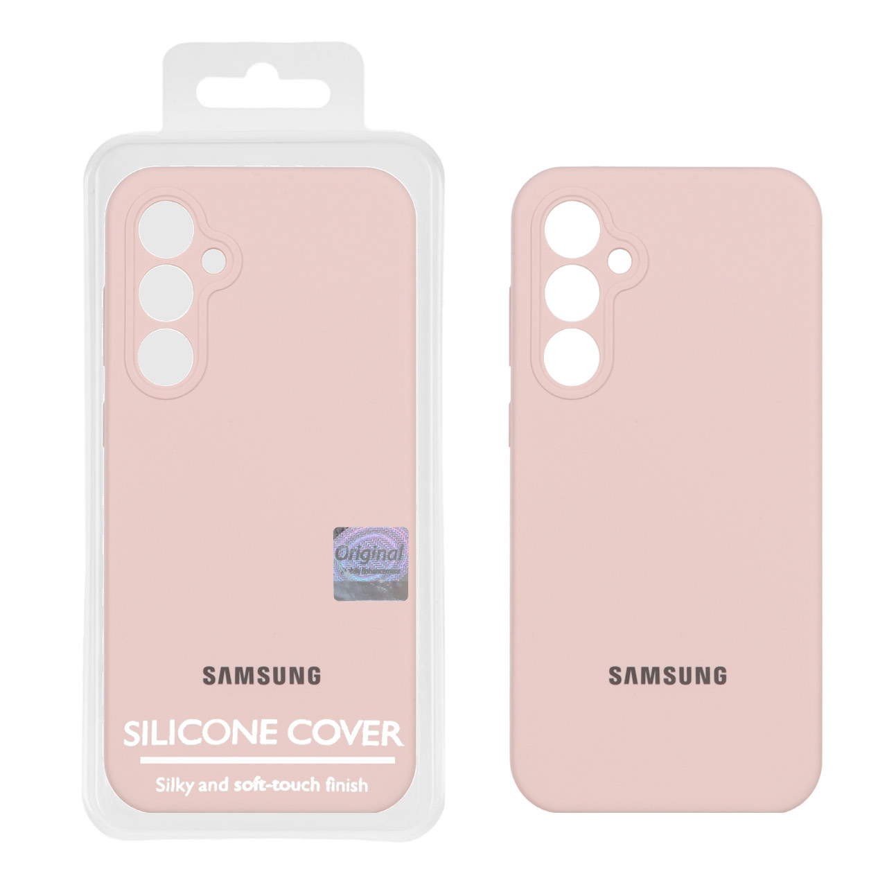 1388612 قاب سیلیکونی پاک کنی اورجینال Master Quality مدل Samsung Galaxy S23 FE - کرم نارنجی (پک دار) - تصویر 1