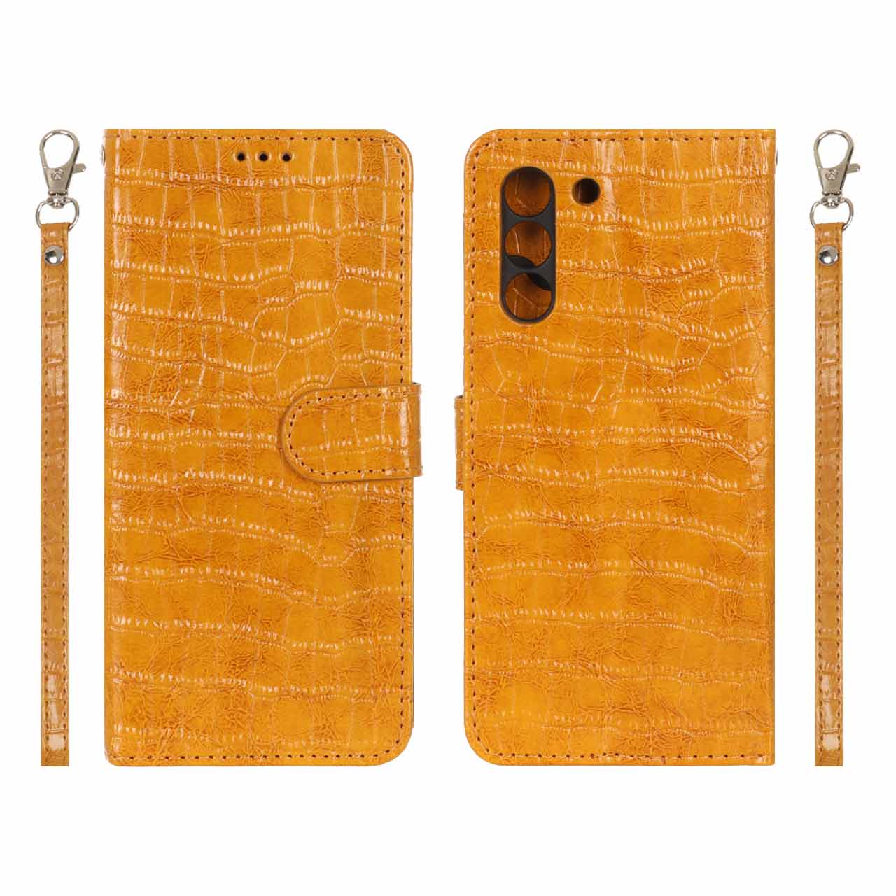 1389530 کیف موبایل مگنتی کروکو MNC مدل Samsung Galaxy S21 FE - عسلی - تصویر 1