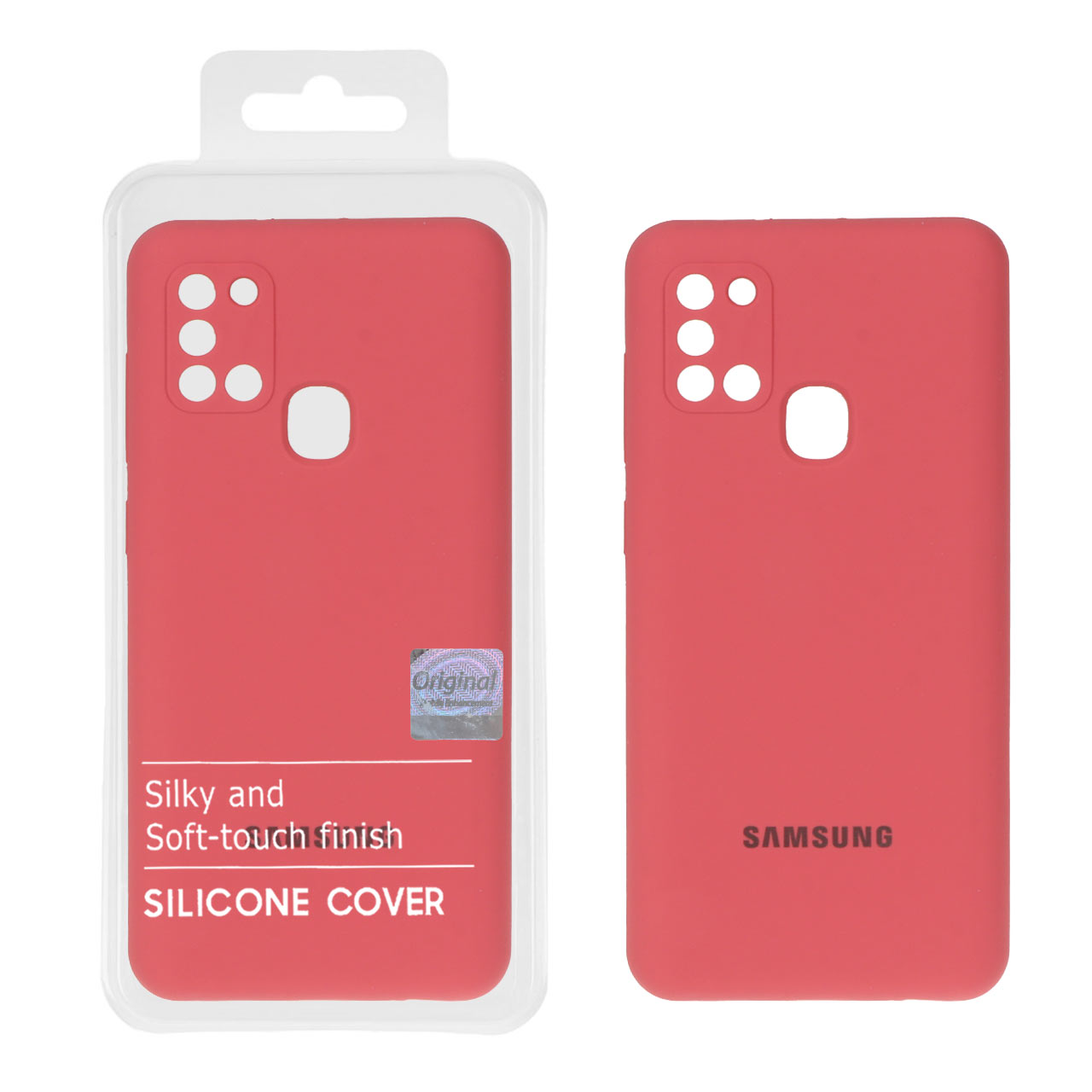 1398776 قاب سیلیکونی پاک کنی اورجینال Master Quality مدل Samsung Galaxy A21s - هلویی (پک دار) - تصویر 1