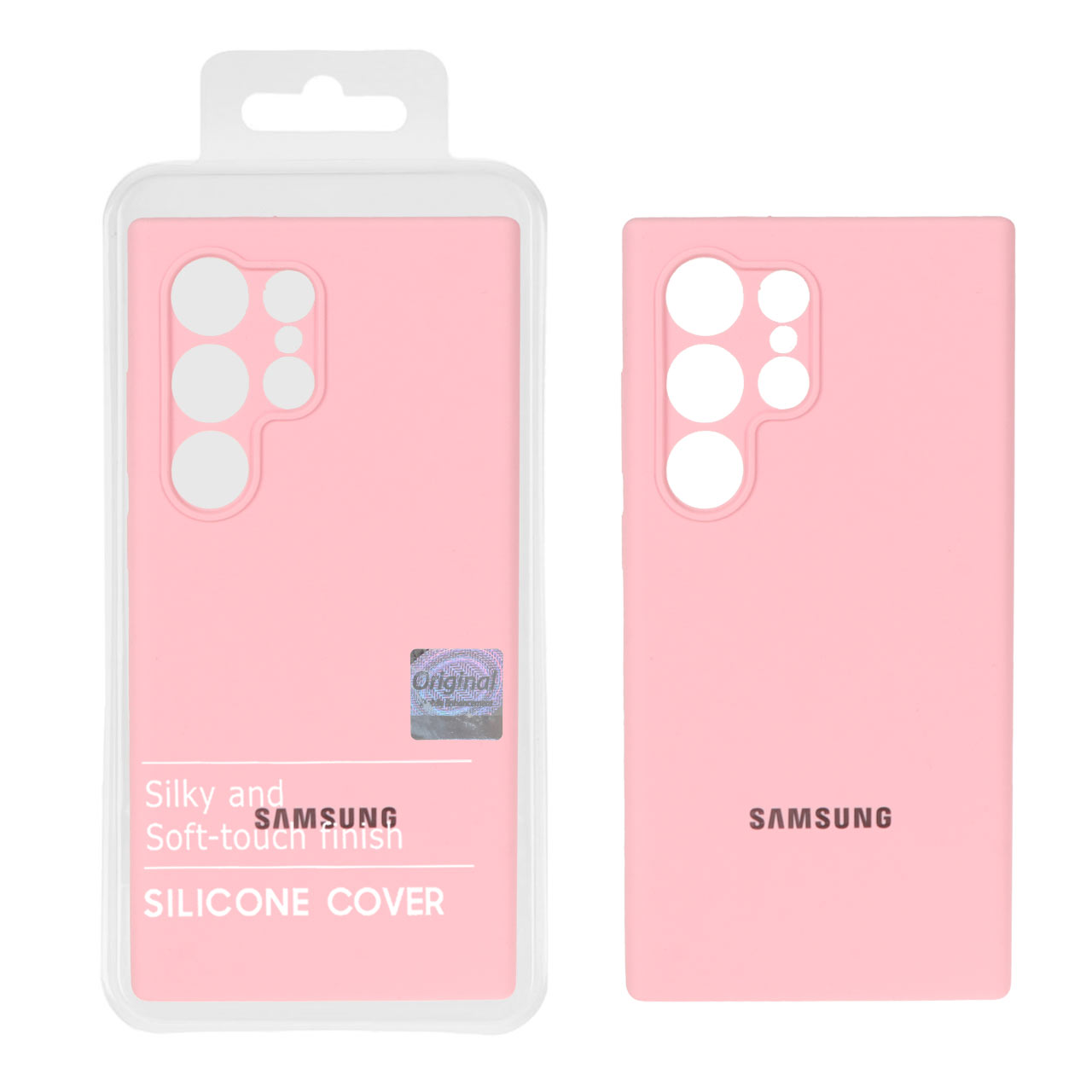 1398810 قاب سیلیکونی پاک کنی اورجینال Master Quality مدل Samsung Galaxy S24 Ultra - صورتی (پک دار) - تصویر 1