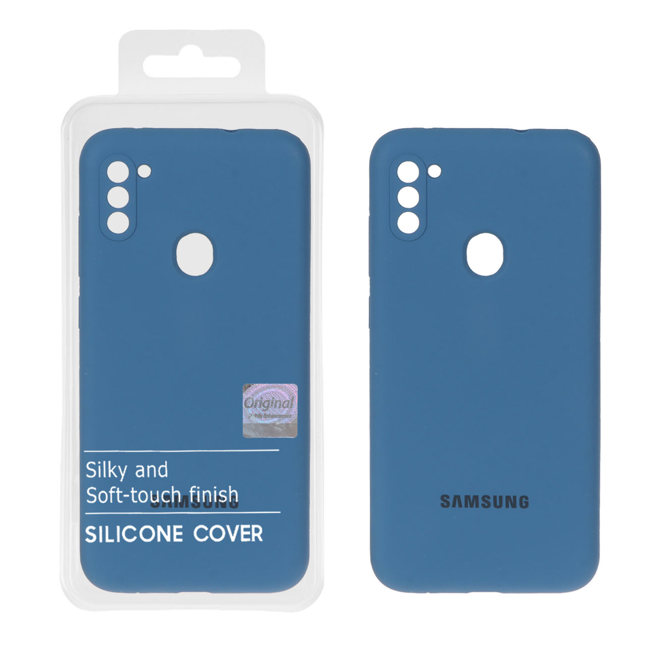 1398820 قاب سیلیکونی پاک کنی اورجینال Master Quality مدل Samsung Galaxy A11 / M11 - آبی تیره (پک دار) - تصویر 1