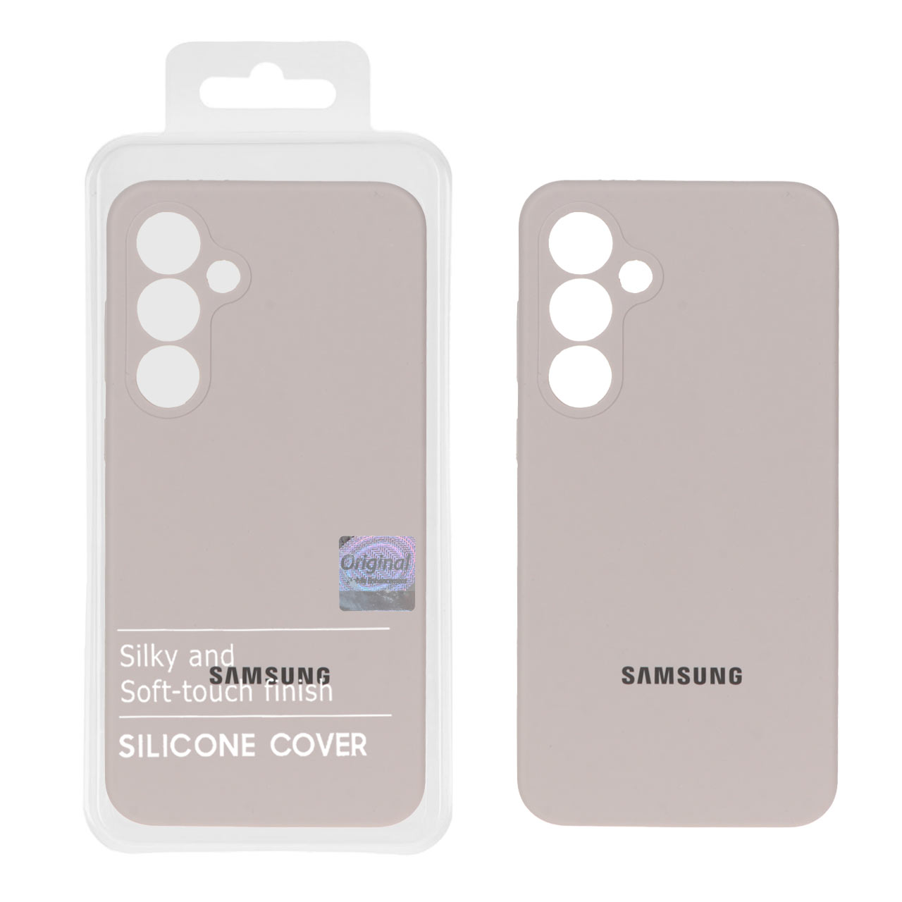 1398846 قاب سیلیکونی پاک کنی اورجینال Master Quality مدل Samsung Galaxy S24 FE - خاکی (پک دار) - تصویر 1