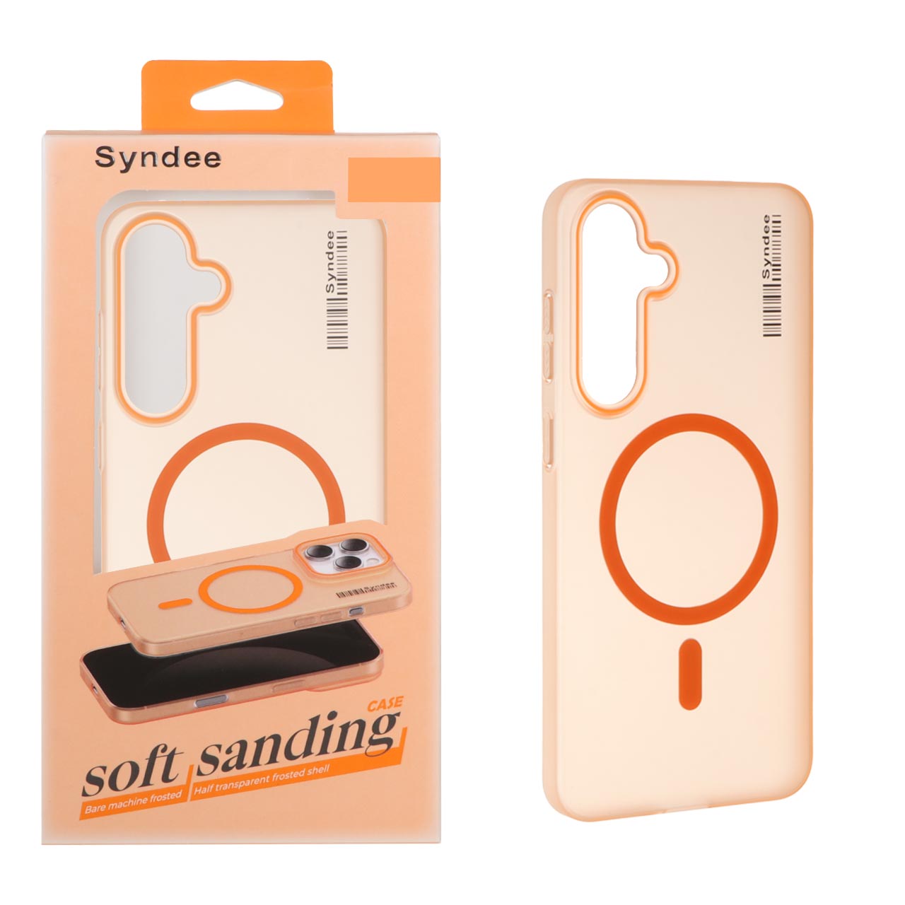 1403030 قاب اورجینال Syndee پشت مات MagSafe مدل Samsung Galaxy S24 FE - نارنجی (پک دار) - تصویر 1