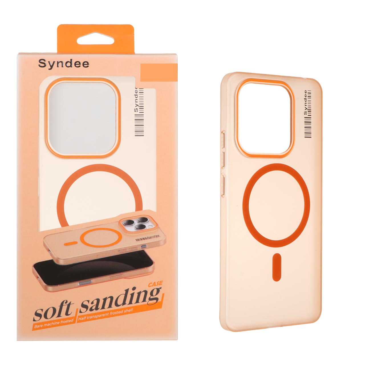 1403100 قاب اورجینال Syndee پشت مات MagSafe مدل Xiaomi Redmi Note 14 4G - نارنجی (پک دار) - تصویر 1