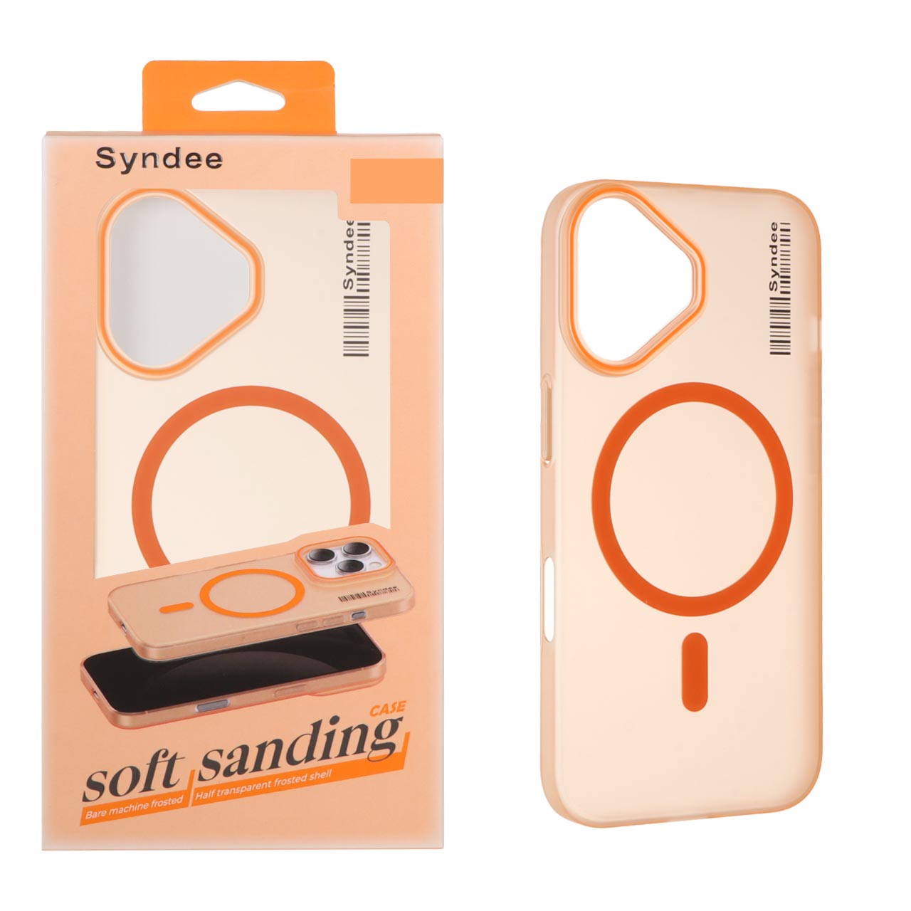 1403148 قاب اورجینال Syndee پشت مات MagSafe مدل Apple iPhone 16 - نارنجی (پک دار) - تصویر 1