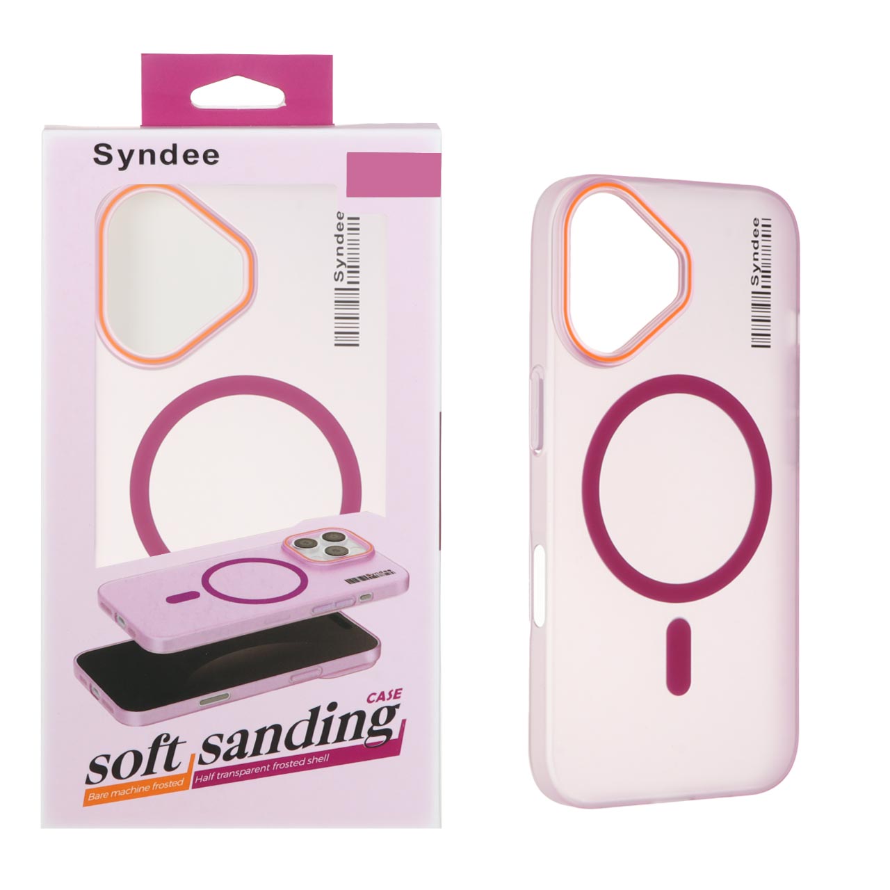 1403150 قاب اورجینال Syndee پشت مات MagSafe مدل Apple iPhone 16 - سرخابی (پک دار) - تصویر 1