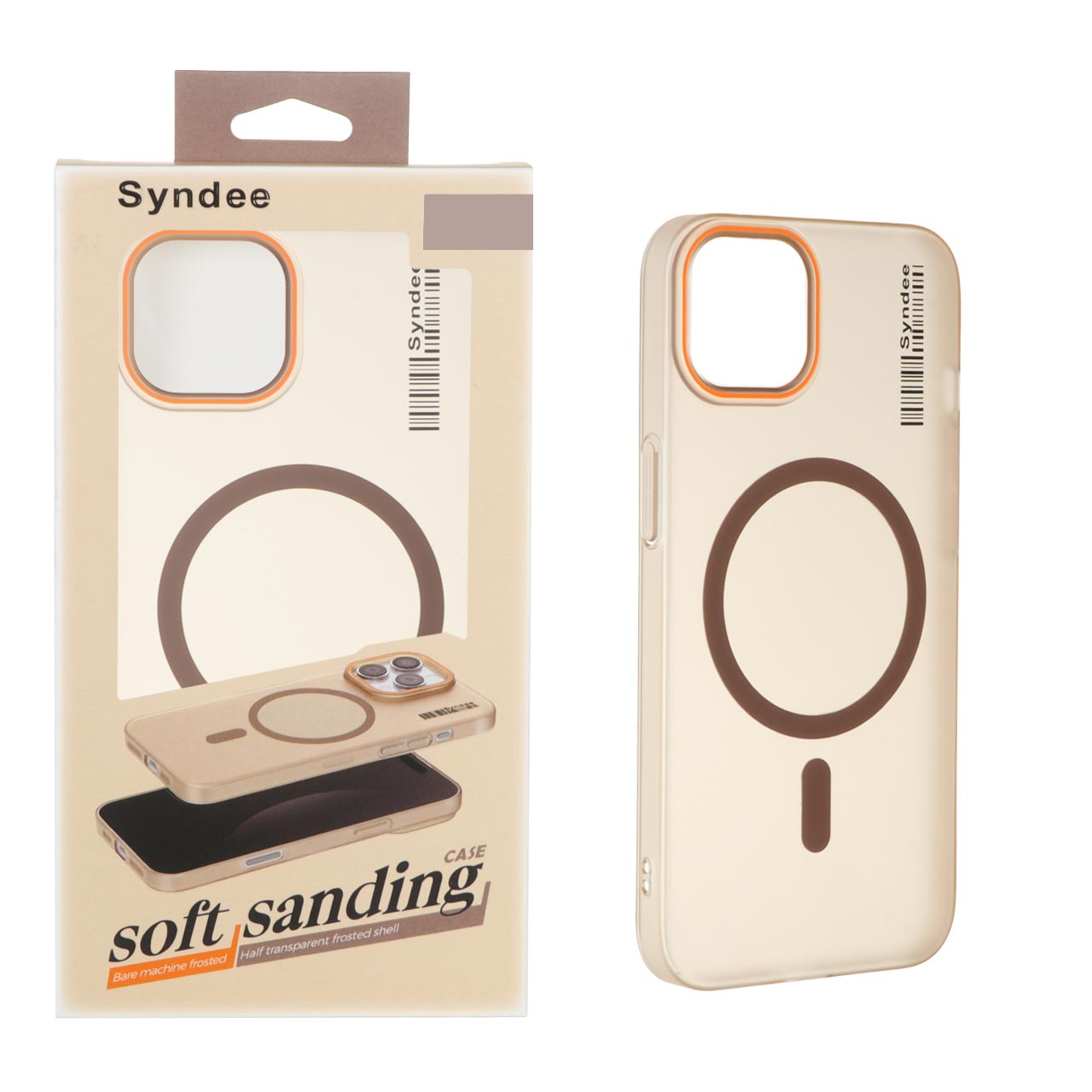 1403188 قاب اورجینال Syndee پشت مات MagSafe مدل Apple iPhone 13 / iPhone 14 - صحرایی (پک دار) - تصویر 1