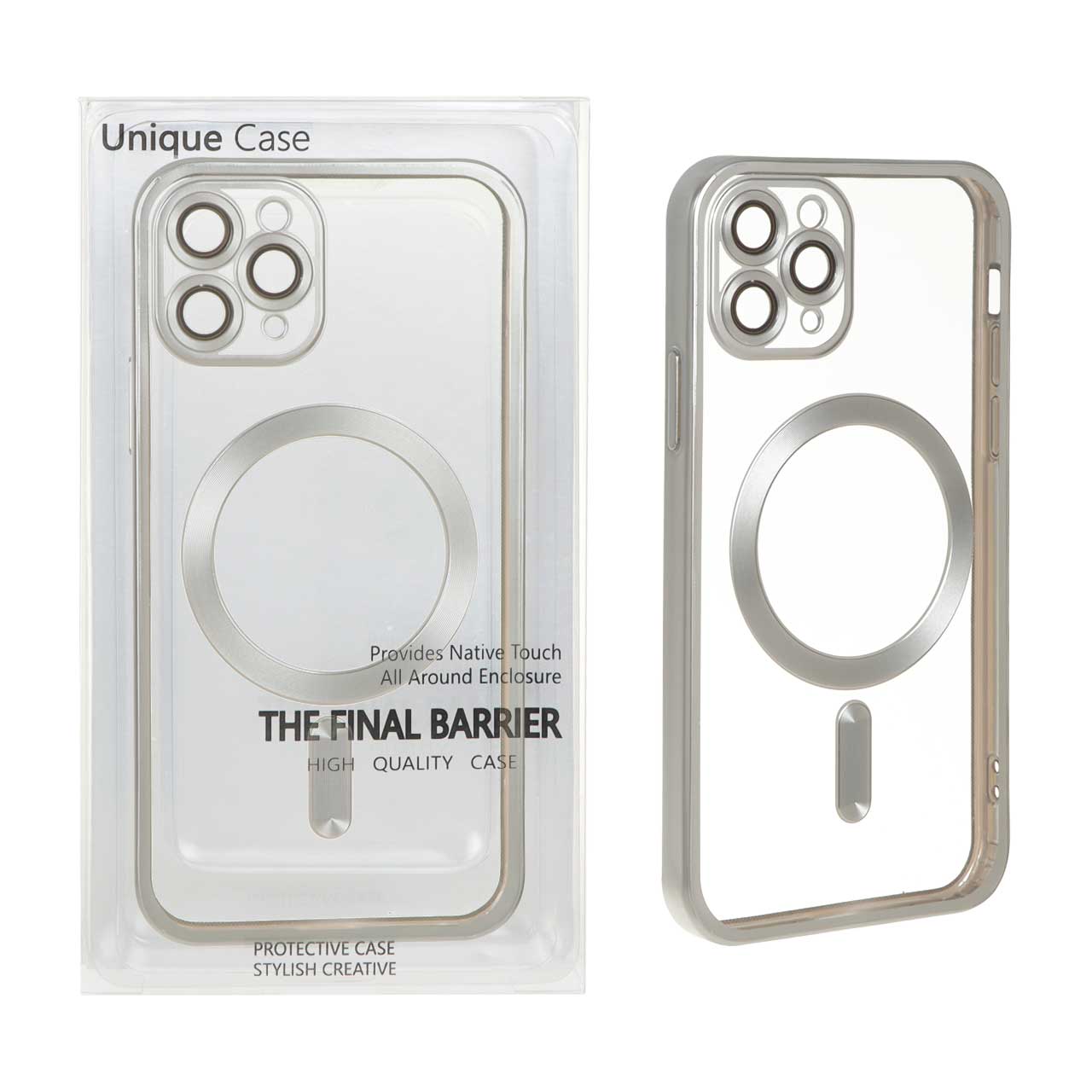 1404432 قاب اورجینال Magsafe الکترواستاتیک لنز گلس دار Apple iPhone 11 Pro - نقره ای (پک دار) - تصویر 1