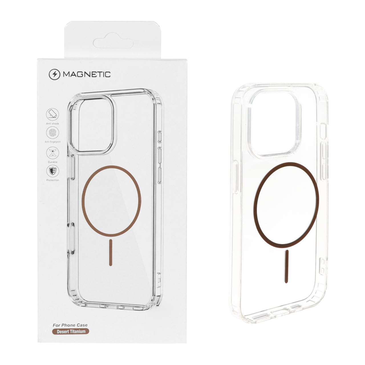 1405240 قاب اورجینال Magnetic دور ژله ای MagSafe مدل Apple iPhone 15 Pro - صحرایی (پک دار) - تصویر 1
