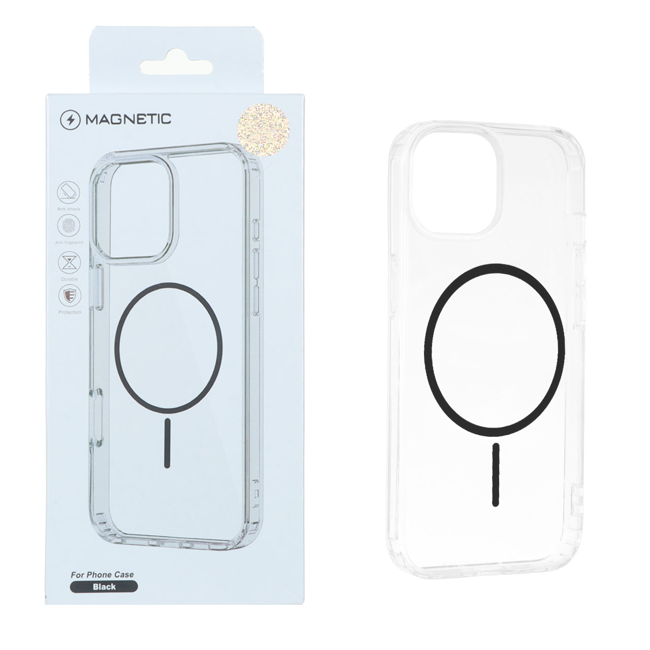 1405248 قاب اورجینال Magnetic دور ژله ای MagSafe مدل Apple iPhone 15 / iPhone 14 / iPhone 13 - مشکی (پک دار) - تصویر 1