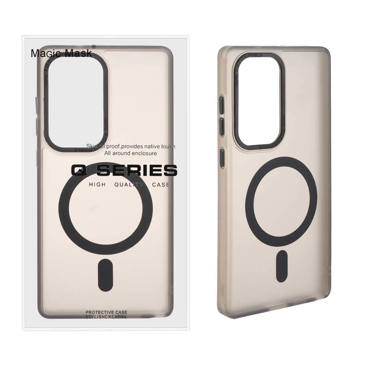 1409756 قاب Focus Pixels لنز آلومینیومی مات Magsafe مدل Samsung Galaxy S25 Ultra - مشکی (پک دار) - تصویر 1