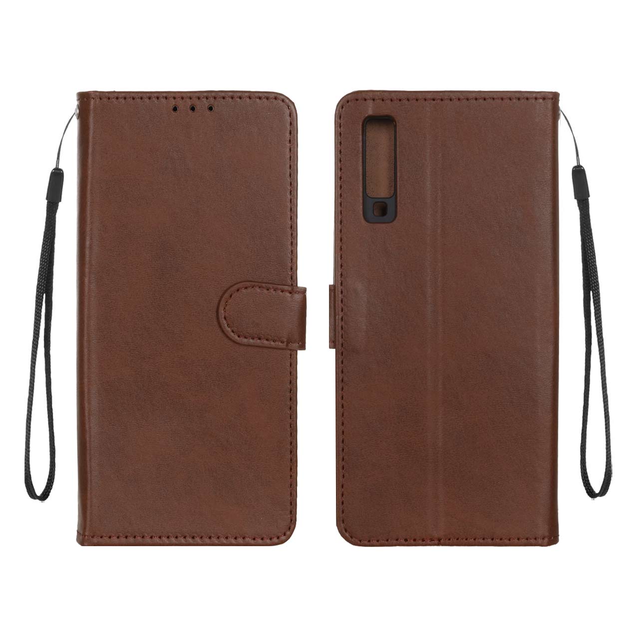 1410676 کیف موبایل مگنتی Samsung Galaxy A750 / A7 (2018) - قهوه ای - تصویر 1