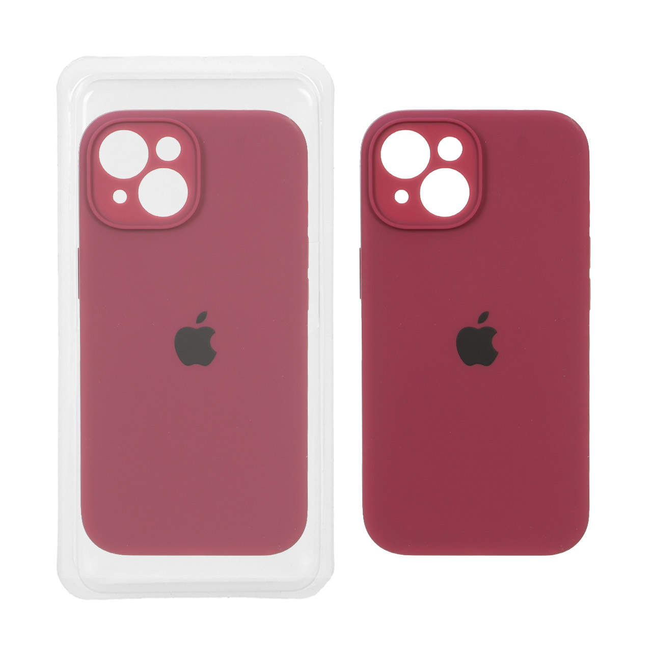 1411950 قاب سیلیکونی پاک کنی محافظ لنزدار اورجینال Apple iPhone 15 - آلبالویی (پک اصلی) - تصویر 1