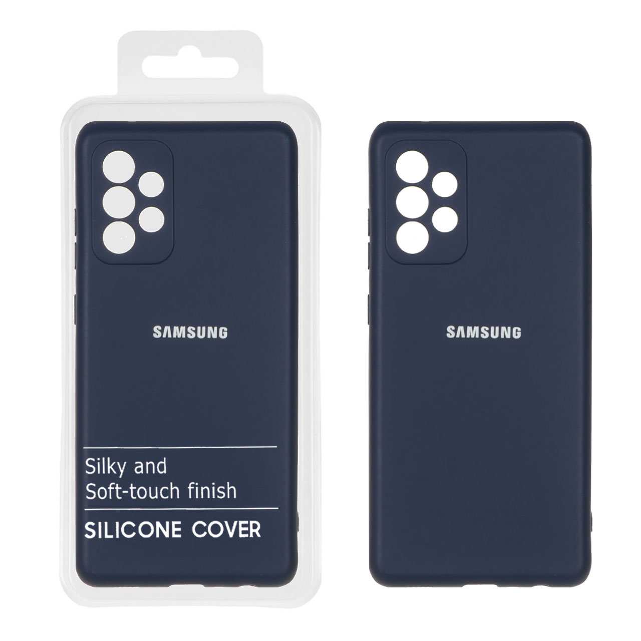 1412294 قاب نیو سیلیکون محافظ لنزدار Samsung A72 - RFF - سرمه ای (پک دار) - تصویر 1