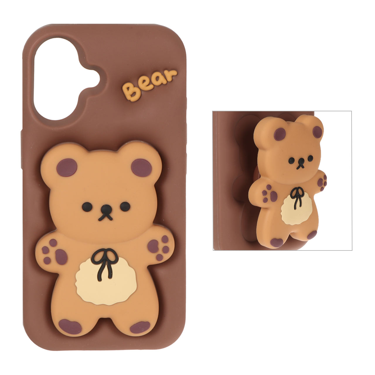 1419488 قاب سیلیکونی Bear استندشو Apple iPhone 16 - کد 1 - تصویر 1