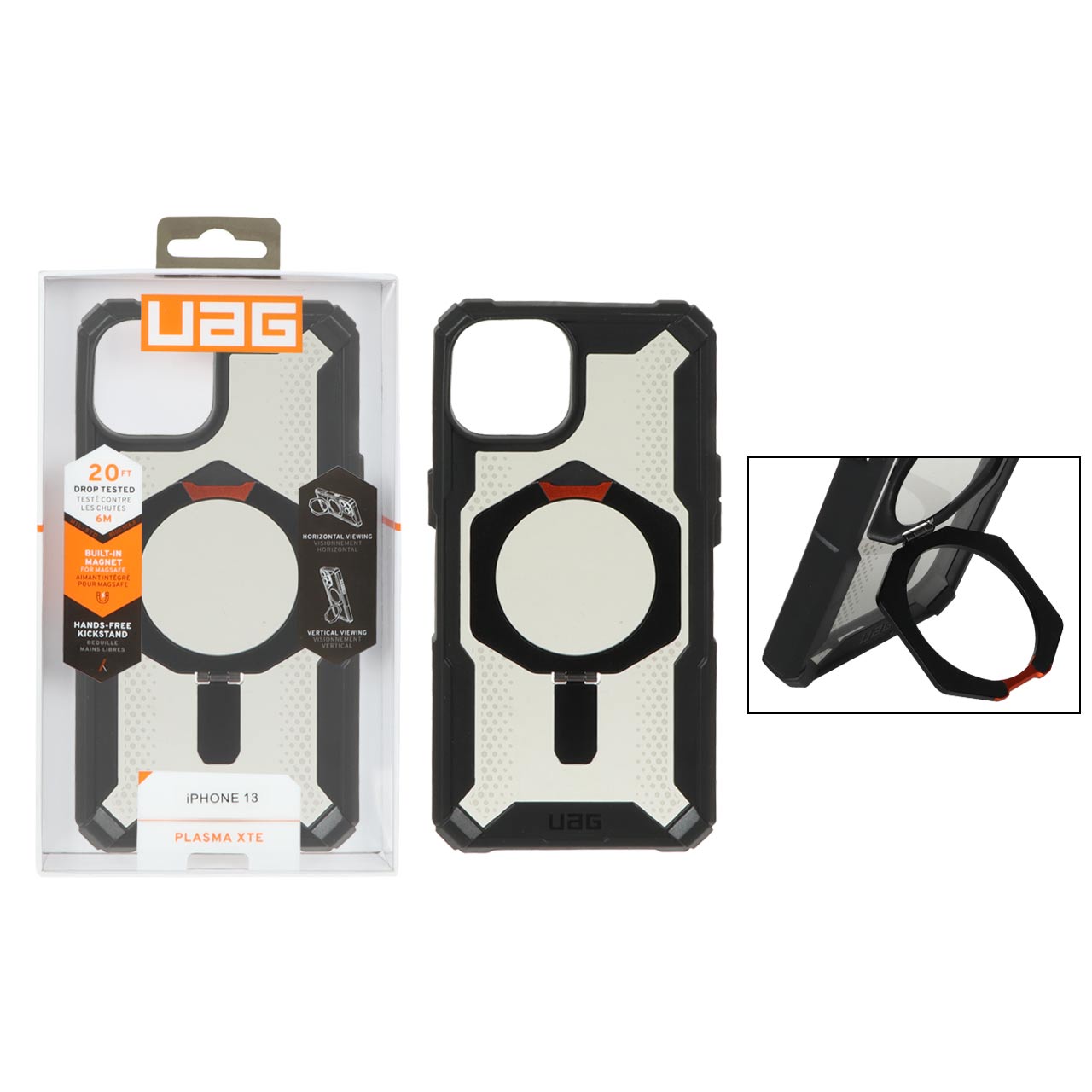 1423606 قاب اورجینال UAG استندشو MagSafe مدل Apple iPhone 13 / iPhone 14 - مشکی (پک دار) - تصویر 1