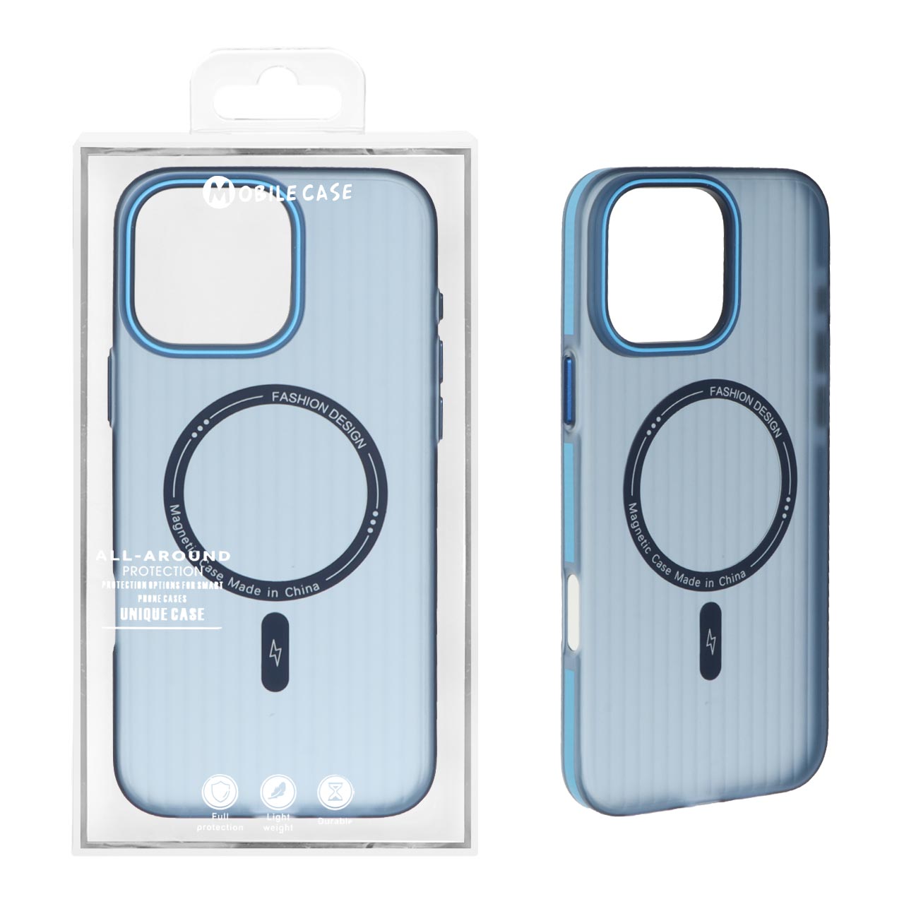 1424530 قاب اورجینال Fashion Design کرکره ای مات MagSafe مدل Apple iPhone 16 Pro Max - سرمه ای (پک دار) - تصویر 1