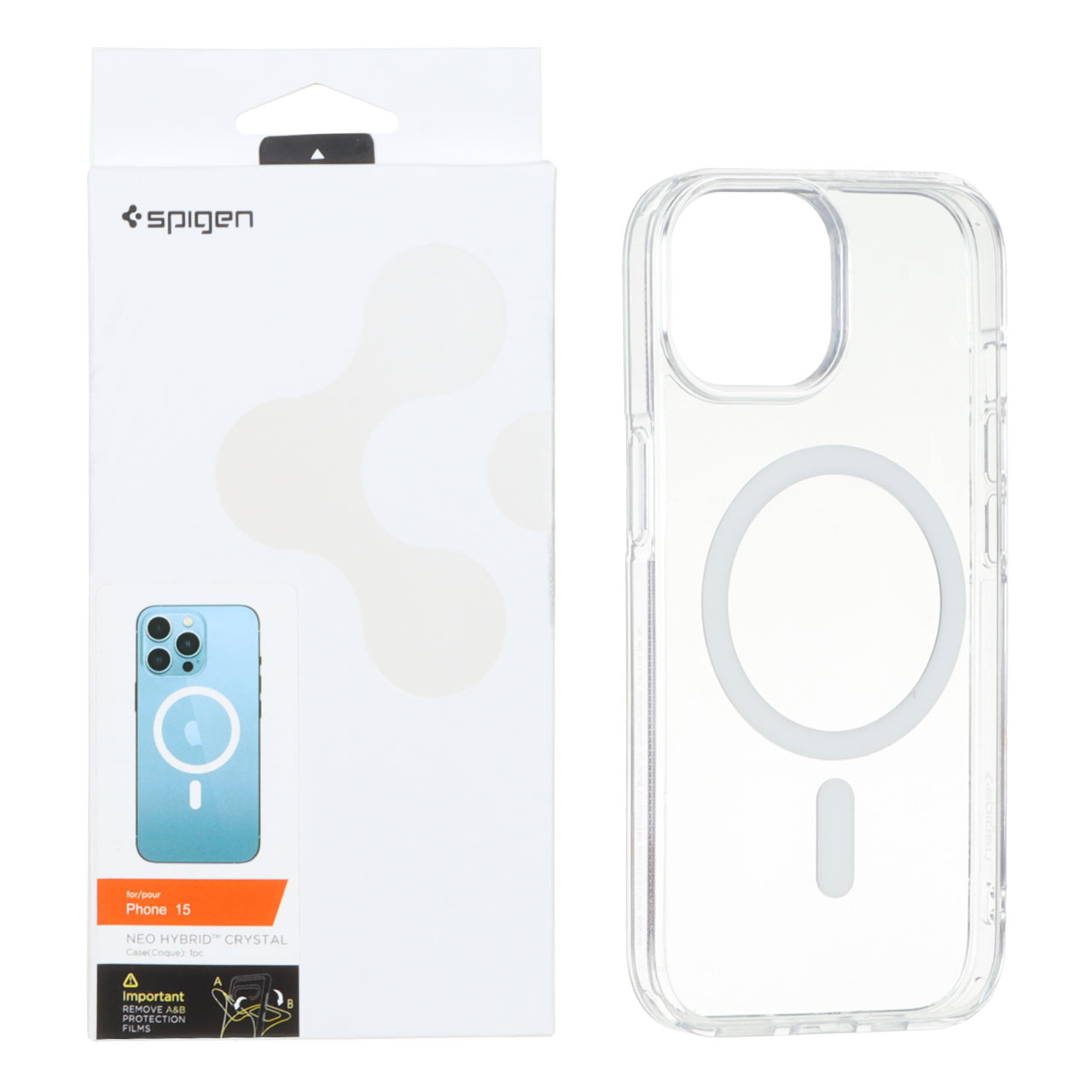 1431694 قاب Spigen اورجینال شفاف NEO HYBRID Magsafe مدل Apple iPhone 15 / iPhone 14 / iPhone 13 (پک دار) - تصویر 1