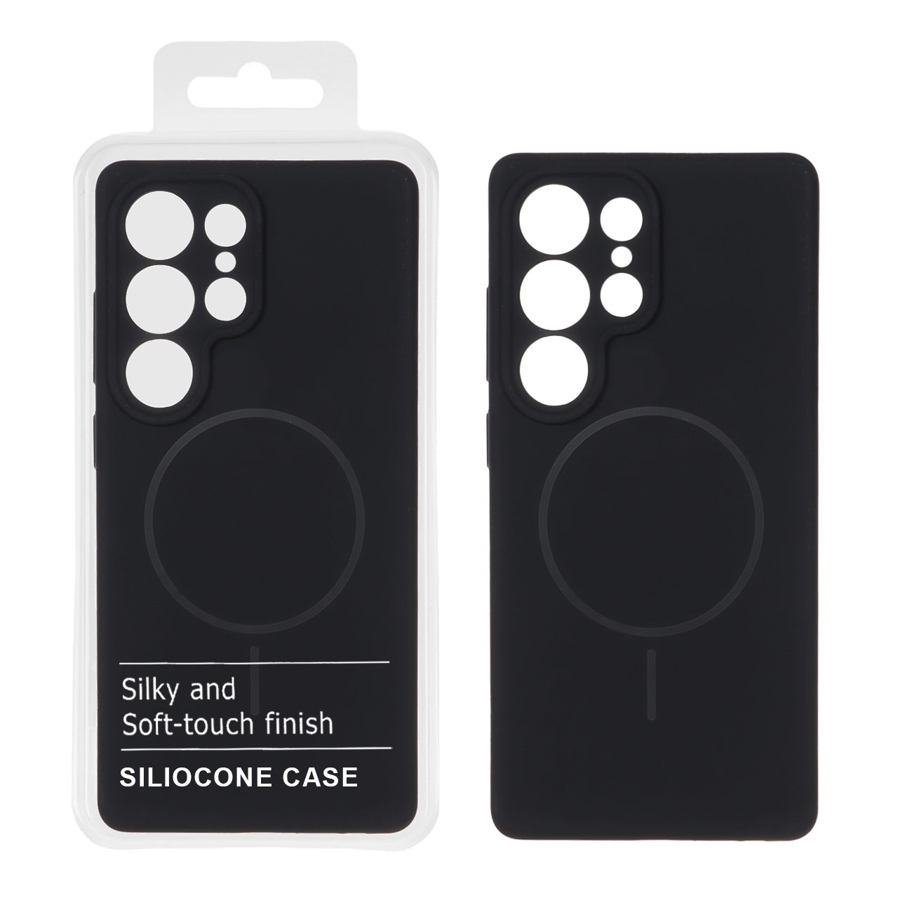 1433076 قاب سیلیکونی پاک کنی اورجینال درجه یک Magsafe مدل Samsung Galaxy S25 Ultra - مشکی (پک دار) - تصویر 1