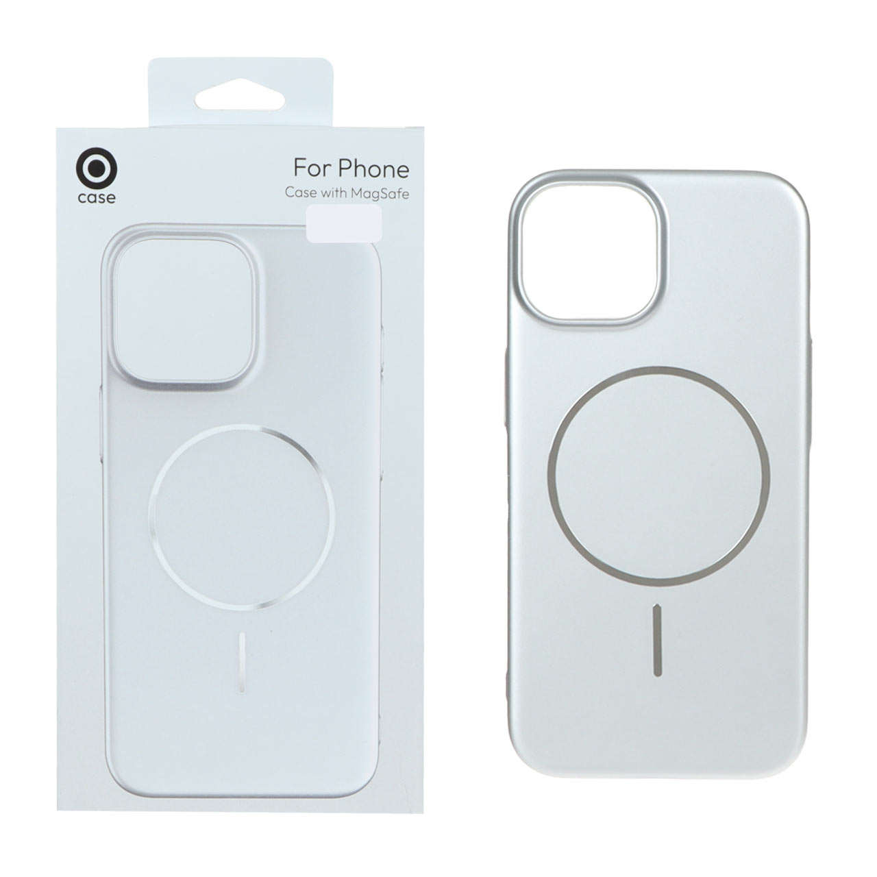 1434254 قاب متالیک MagSafe پشت سخت Apple iPhone 15 / iPhone 14 / iPhone 13 - نقره ای (پک دار) - تصویر 1