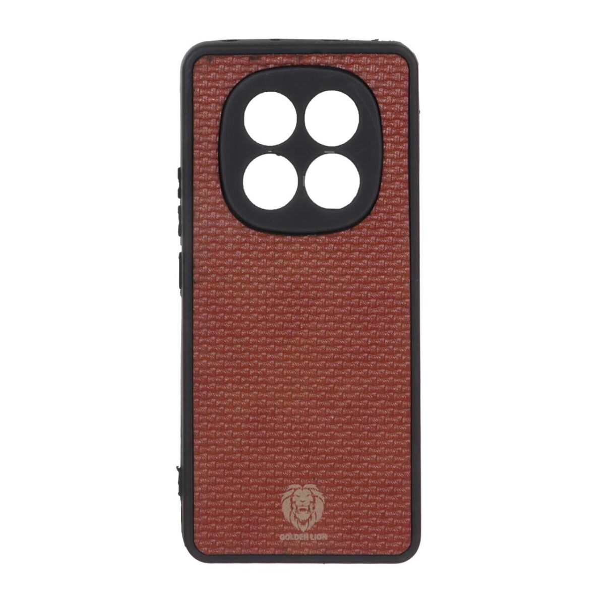 قاب طرح چرم حصیری Golden lion مدل Xiaomi Redmi Note 14 Pro 5G / Redmi Note 14 Pro Plus 5G / Poco X7 5G - قهوه ای - تصویر 1