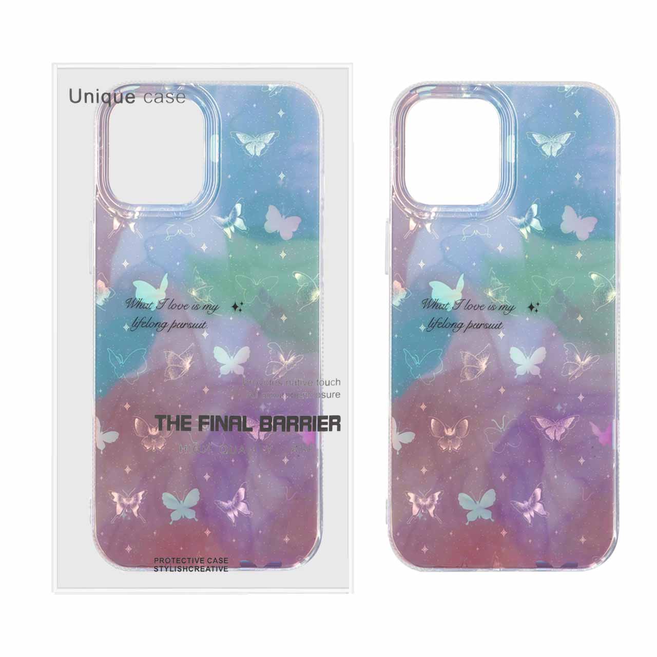1456082 قاب Butterfly دور ژله ای هولوگرامی Apple iPhone 12 Pro Max - طرح 2 - تصویر 1