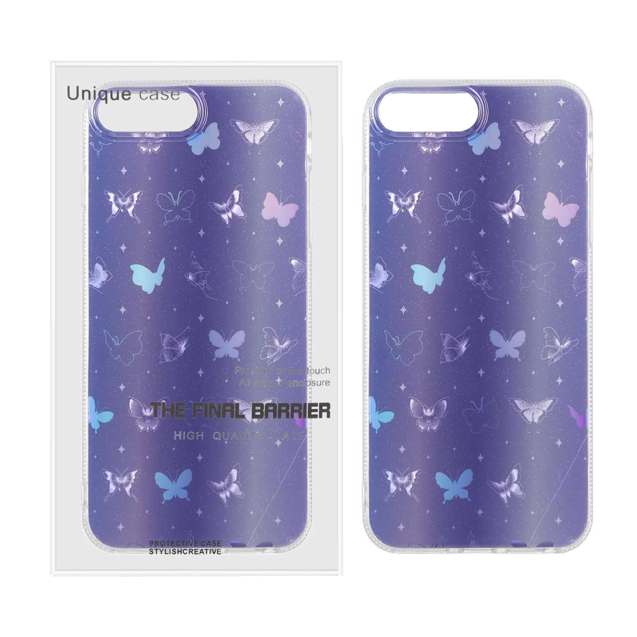 1456088 قاب Butterfly دور ژله ای هولوگرامی Apple iPhone 7 Plus / iPhone 8 Plus - طرح 5 - تصویر 1