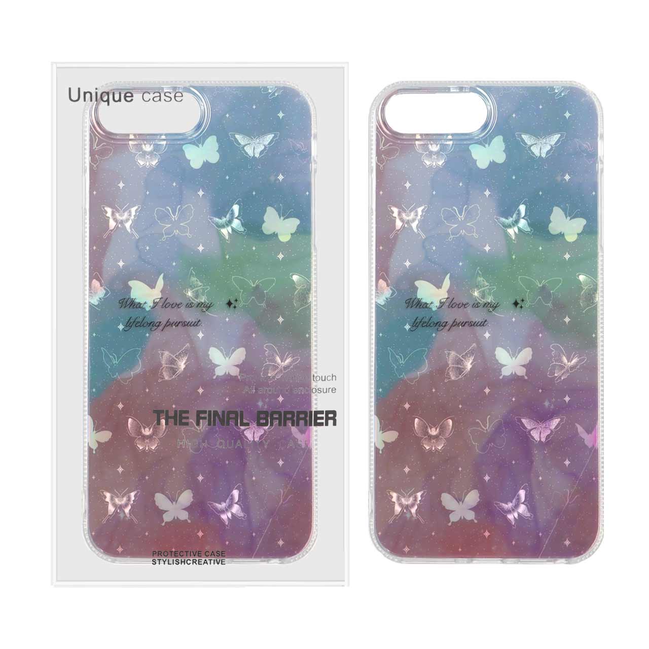 1456090 قاب Butterfly دور ژله ای هولوگرامی Apple iPhone 7 Plus / iPhone 8 Plus - طرح 6 - تصویر 1