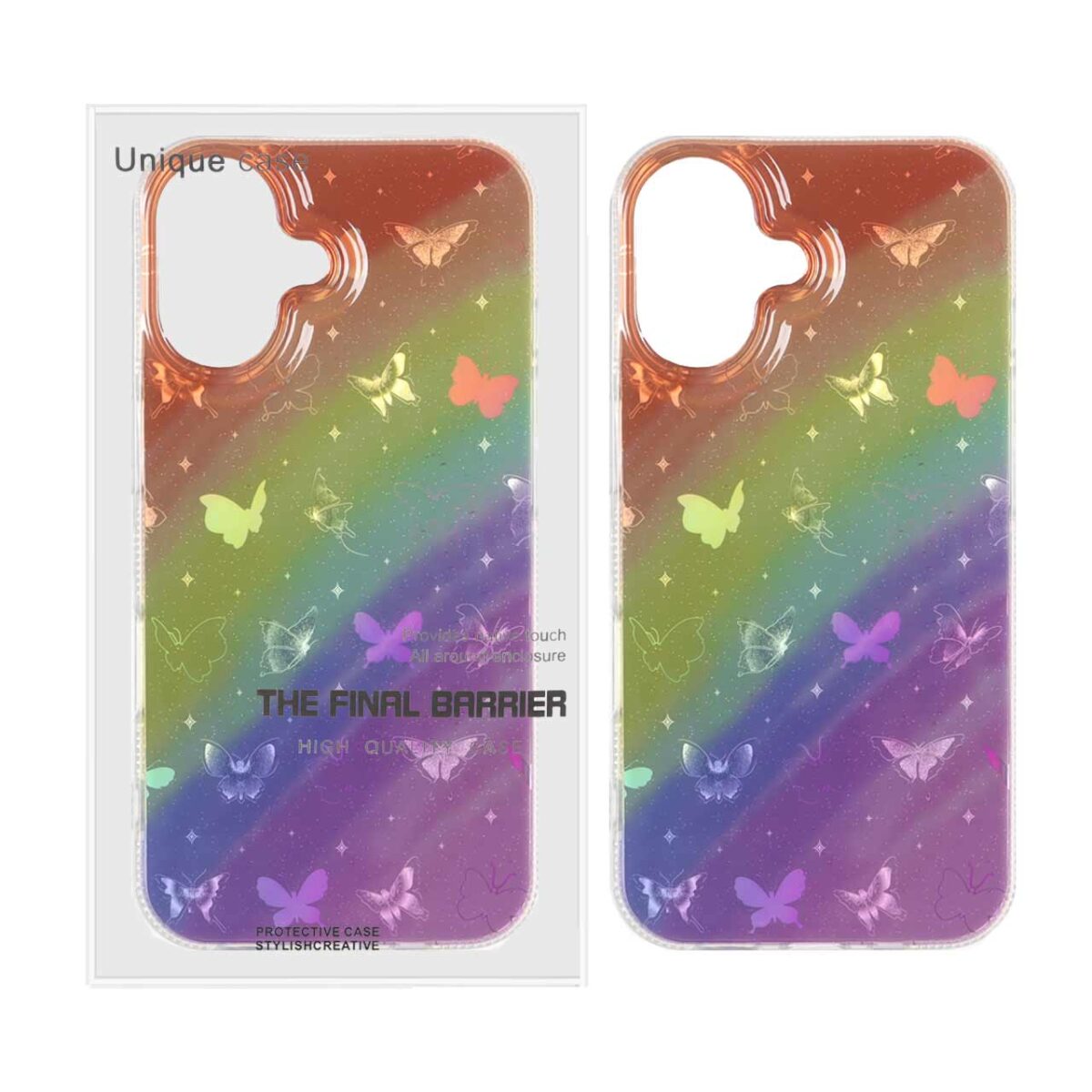 قاب Butterfly دور ژله ای هولوگرامی Apple iPhone 16 - طرح 22 - تصویر 1