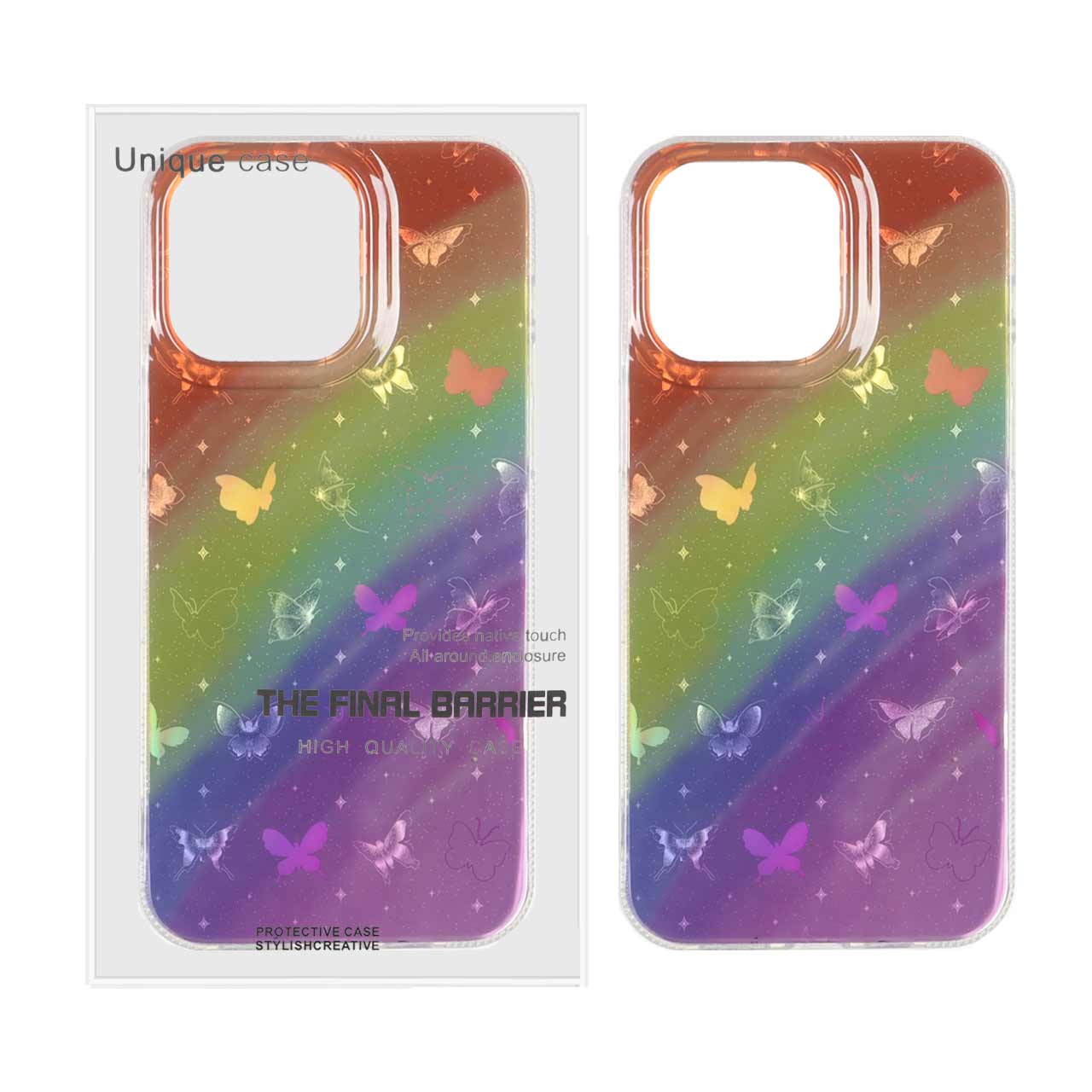 1456122 قاب Butterfly دور ژله ای هولوگرامی Apple iPhone 15 Pro Max - طرح 23 - تصویر 1