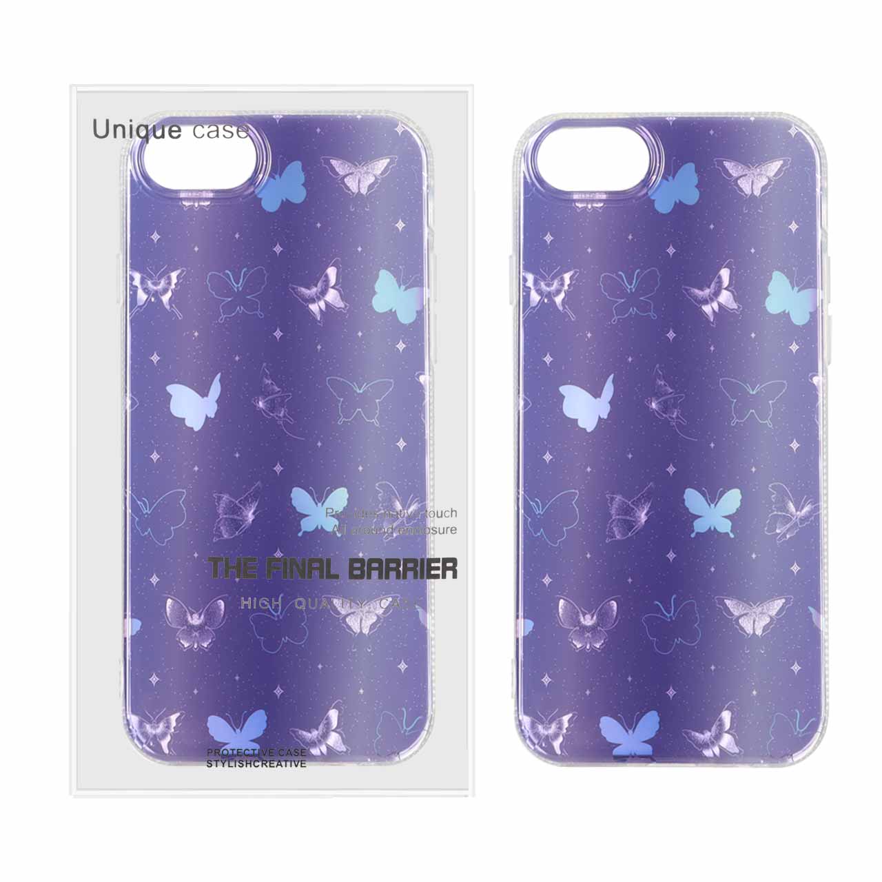 1456134 قاب Butterfly دور ژله ای هولوگرامی Apple iPhone 7 / iPhone 8 / iPhone SE (2020) - طرح 29 - تصویر 1